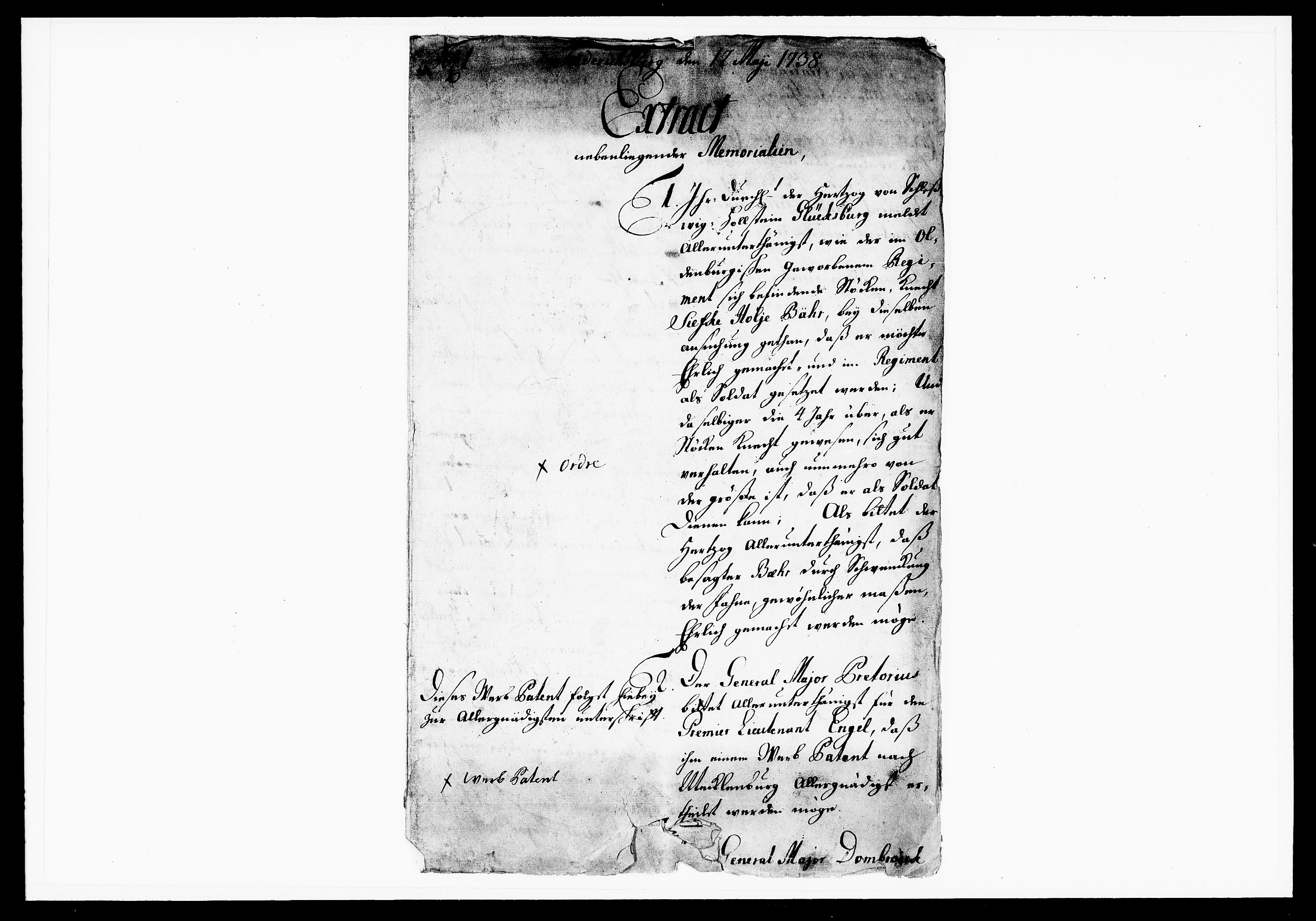 Krigskollegiet, Krigskancelliet, DRA/A-0006/-/1143-1150: Refererede sager, 1738, s. 212