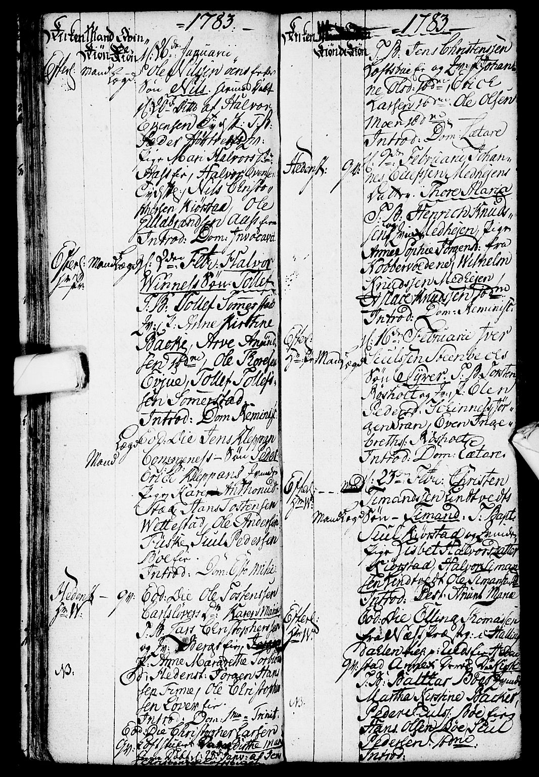 Sandsvær kirkebøker, AV/SAKO-A-244/G/Ga/L0001: Klokkerbok nr. I 1, 1775-1786