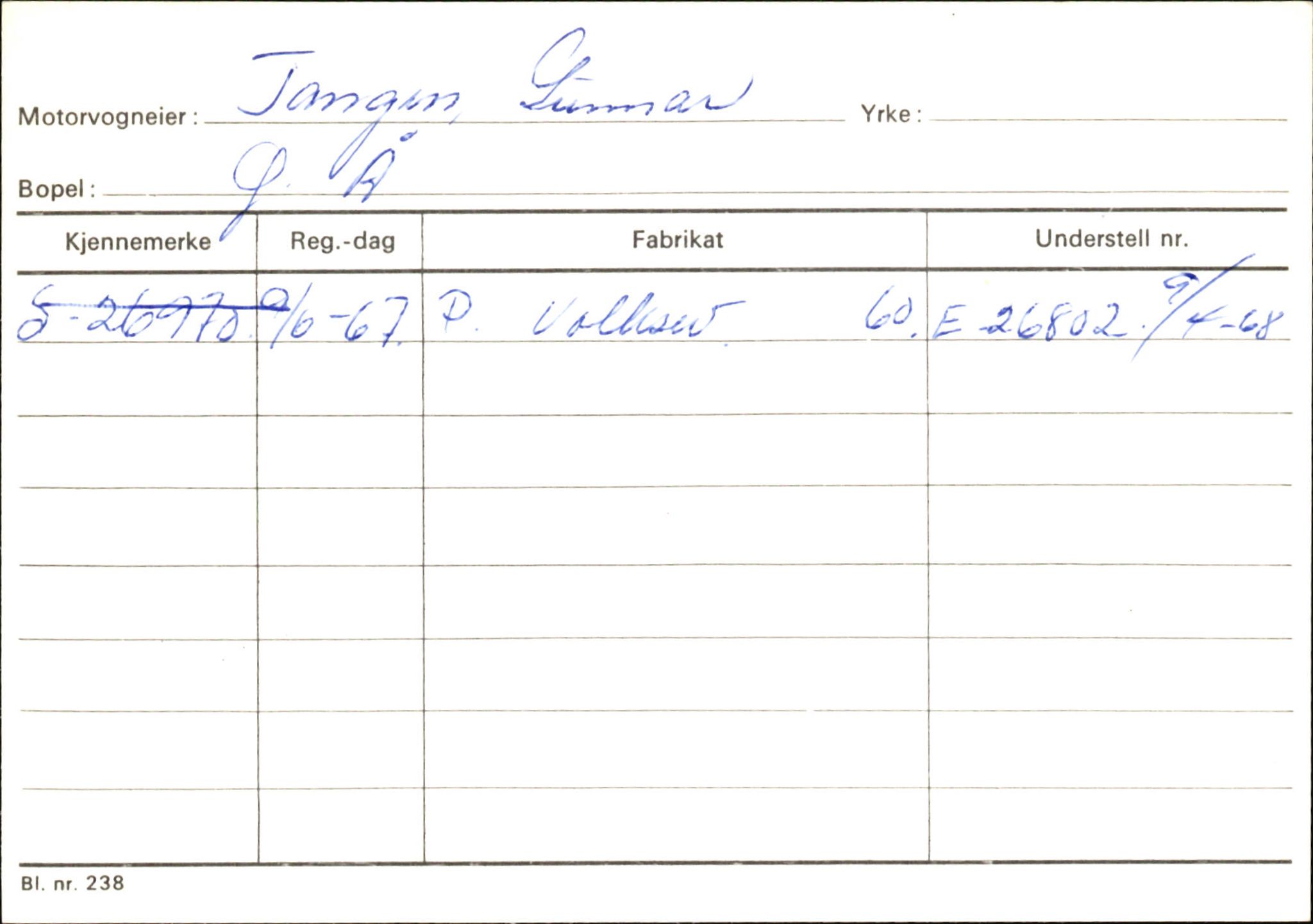 Statens vegvesen, Sogn og Fjordane vegkontor, AV/SAB-A-5301/4/F/L0146: Registerkort Årdal R-Å samt diverse kort, 1945-1975, s. 854