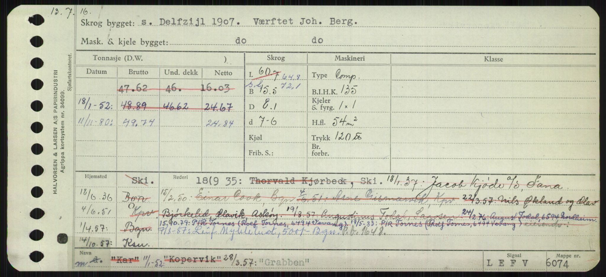 Sjøfartsdirektoratet med forløpere, Skipsmålingen, AV/RA-S-1627/H/Ha/L0002/0002: Fartøy, Eik-Hill / Fartøy, G-Hill, s. 217