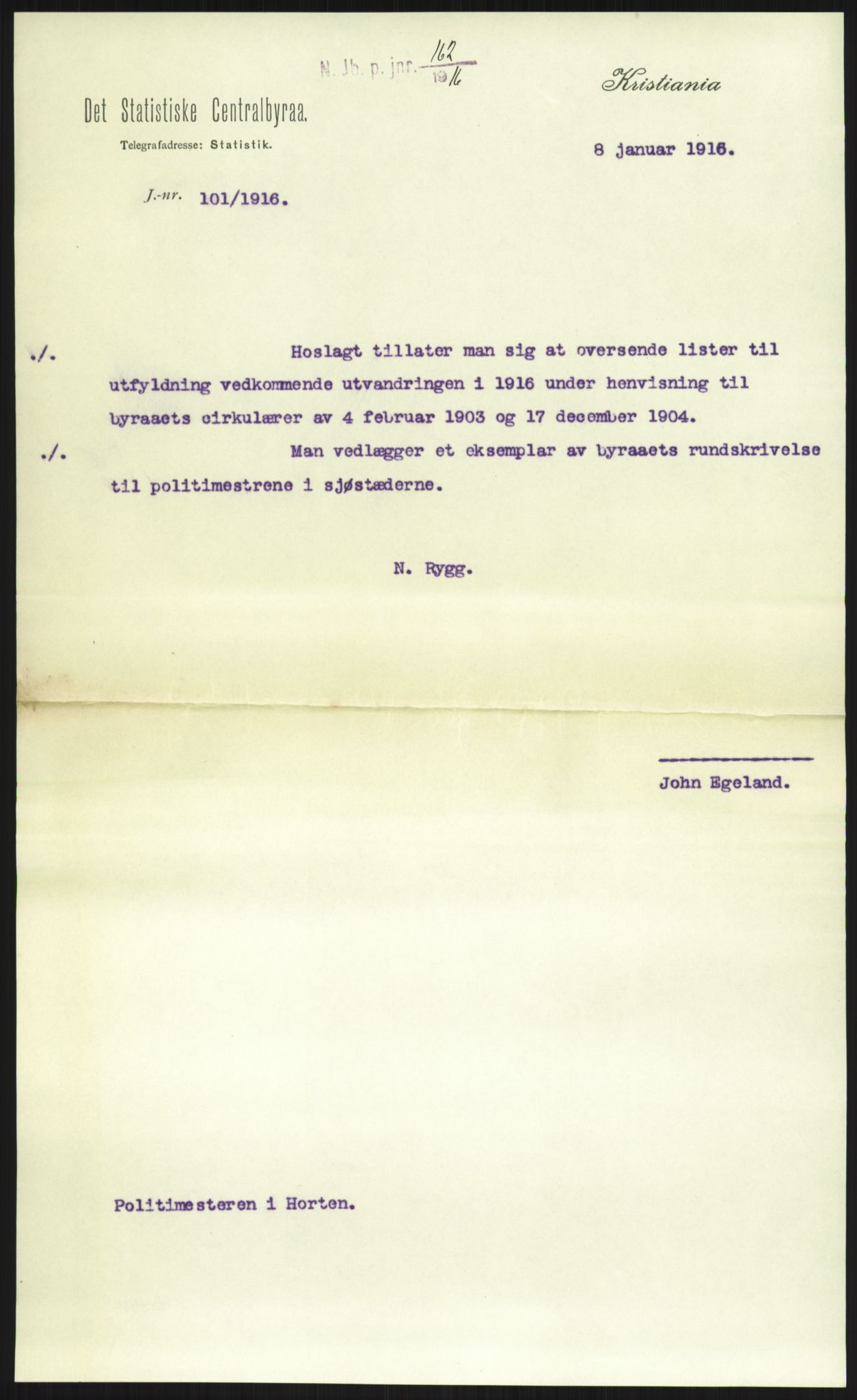 Nord-Jarlsberg politikammer, SAKO/A-739/I/Ia/Iab/L0001: Emigrantprotokoll, 1912-1918, s. 31