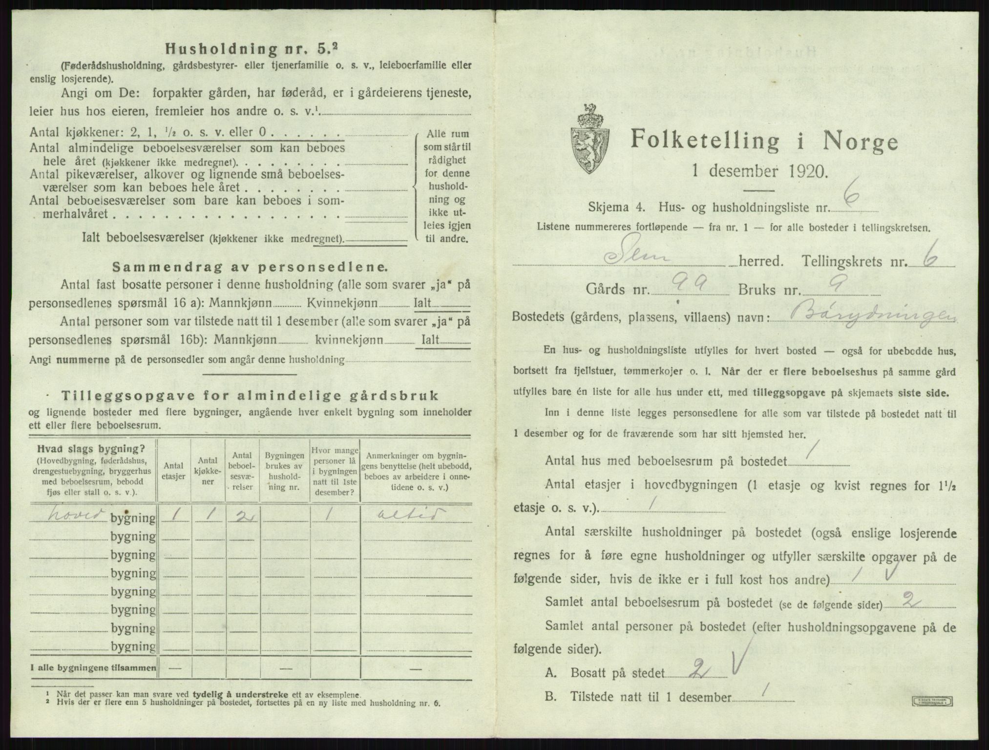 SAKO, Folketelling 1920 for 0721 Sem herred, 1920, s. 1271