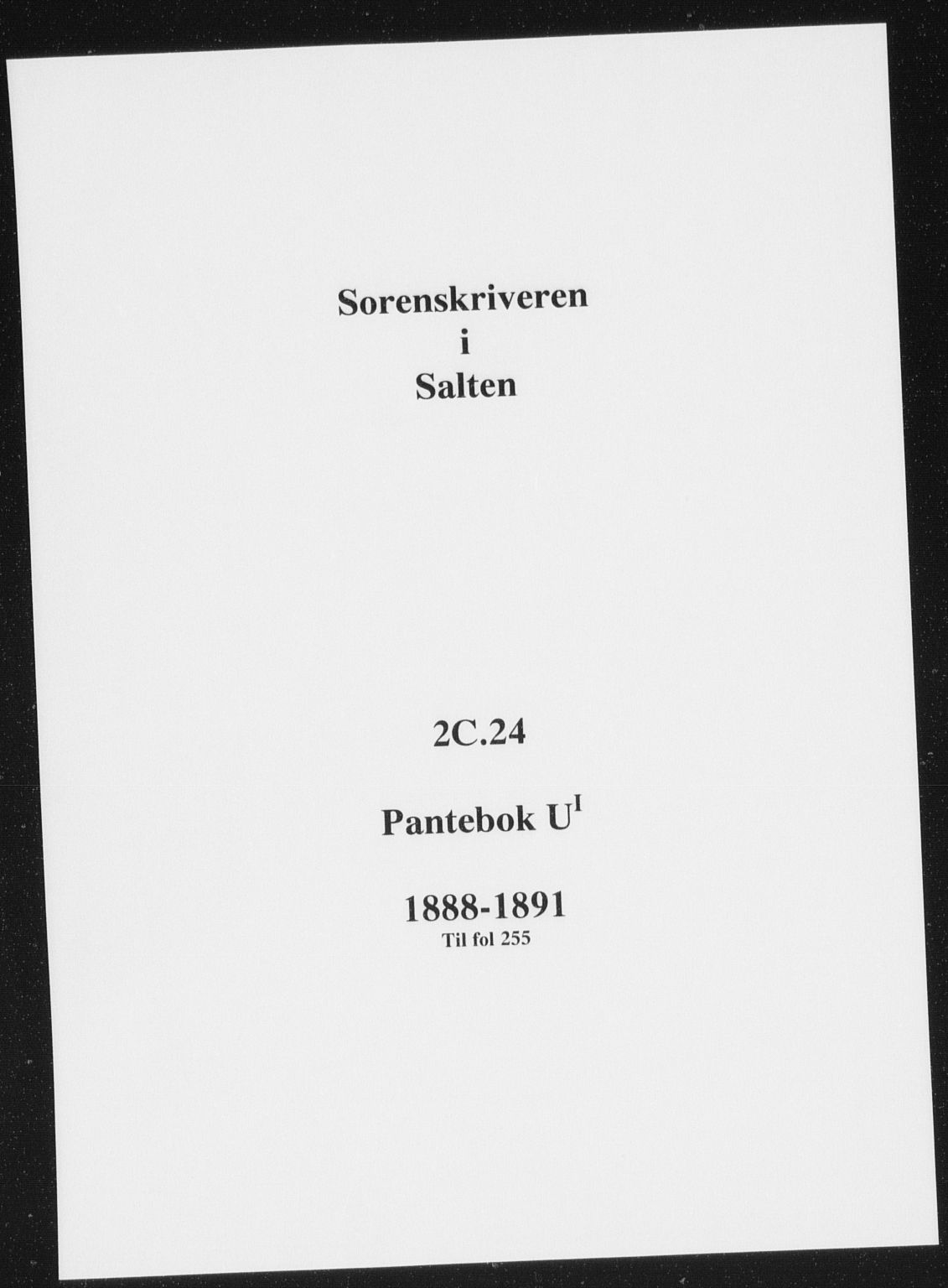 Salten sorenskriveri, SAT/A-4578/1/2/2C/L0024: Pantebok nr. UI, 1888-1890