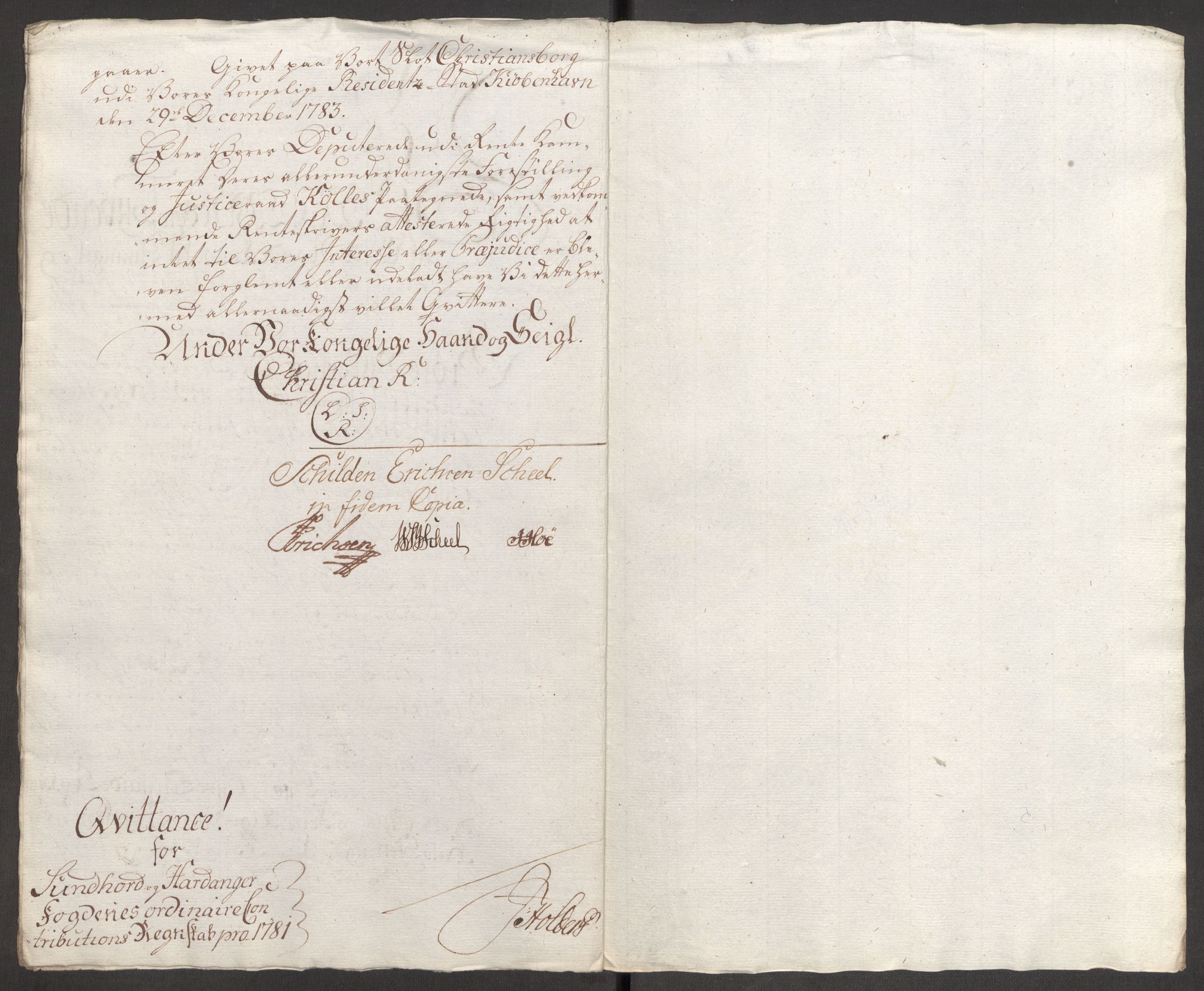 Rentekammeret inntil 1814, Reviderte regnskaper, Fogderegnskap, AV/RA-EA-4092/R48/L3097: Fogderegnskap Sunnhordland og Hardanger, 1781, s. 43