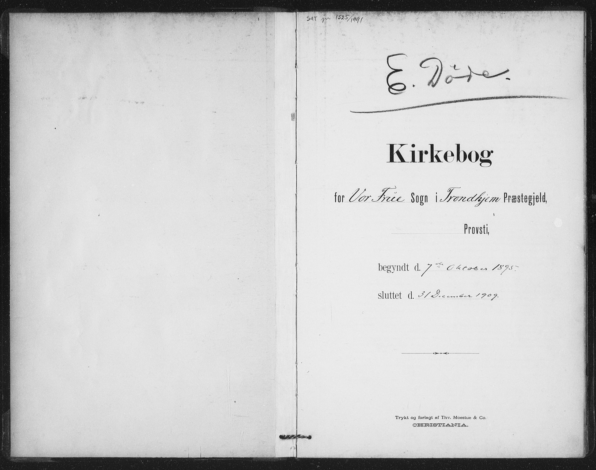 Ministerialprotokoller, klokkerbøker og fødselsregistre - Sør-Trøndelag, SAT/A-1456/602/L0123: Ministerialbok nr. 602A21, 1895-1910