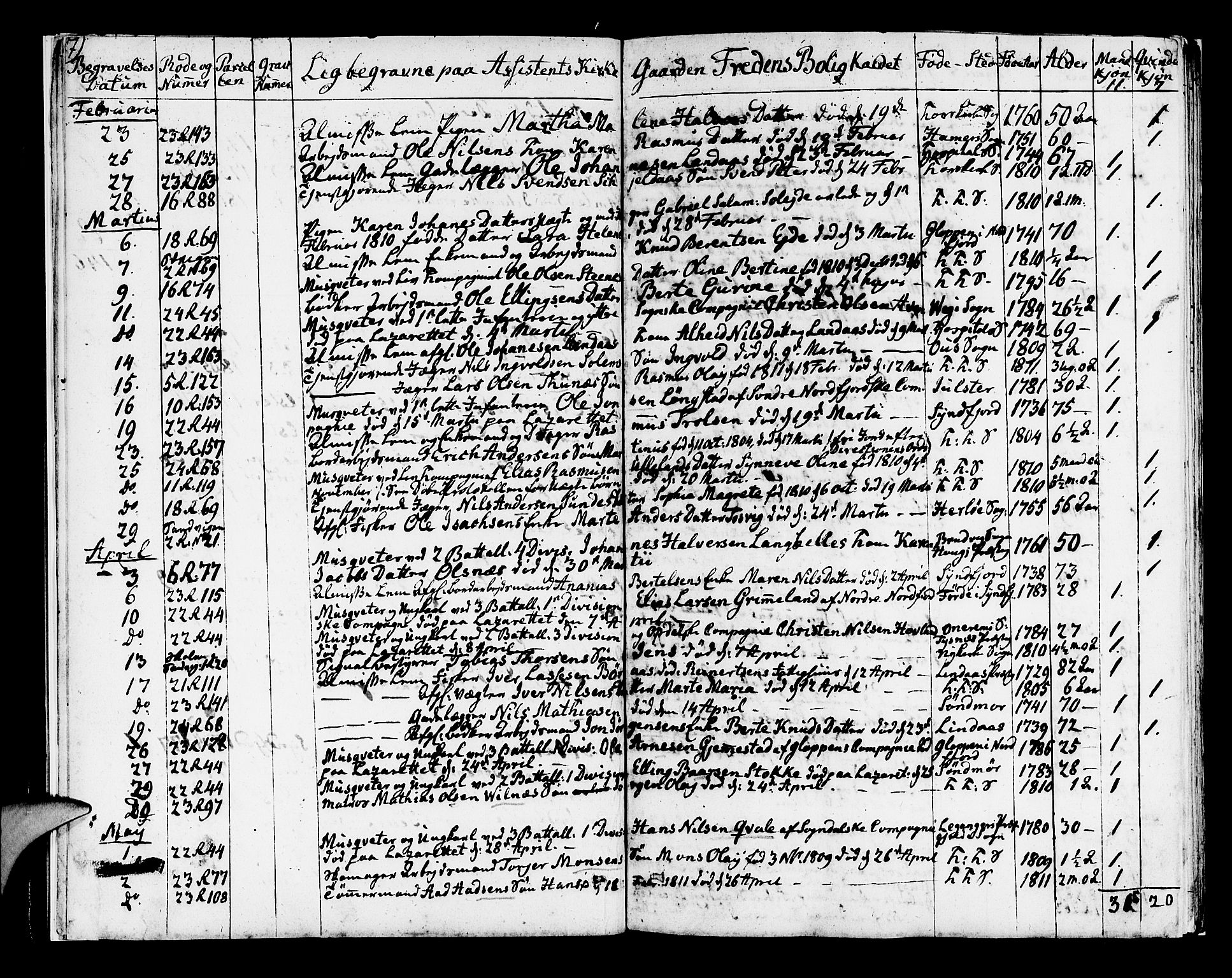 Korskirken sokneprestembete, AV/SAB-A-76101/H/Hab: Klokkerbok nr. A 1a, 1809-1832, s. 7