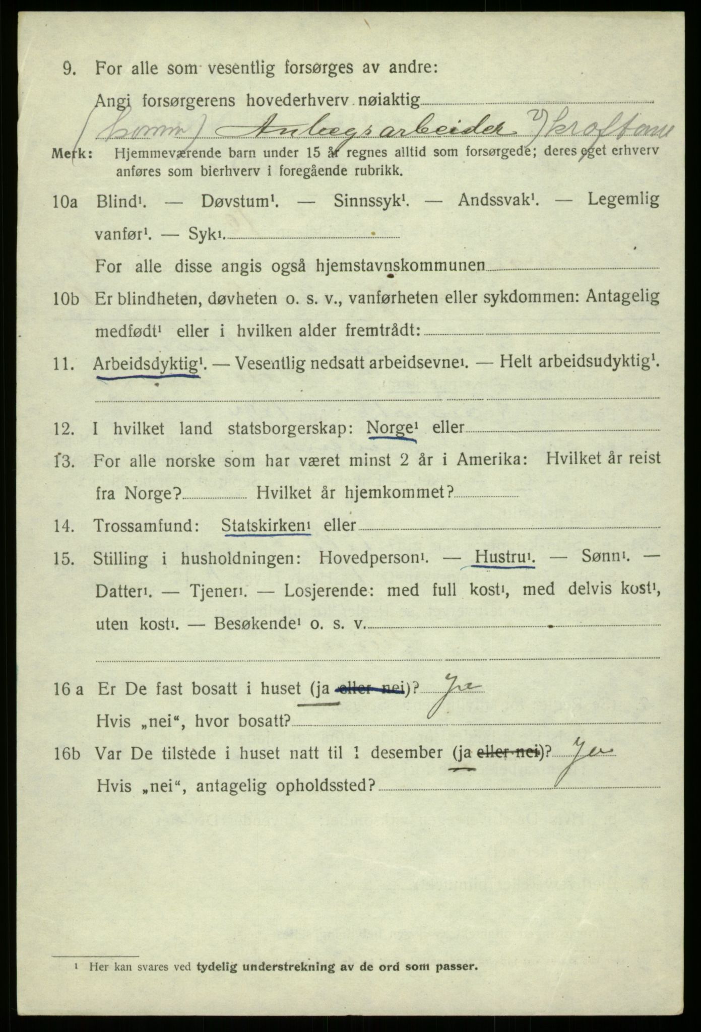 SAB, Folketelling 1920 for 1238 Kvam herred, 1920, s. 3454