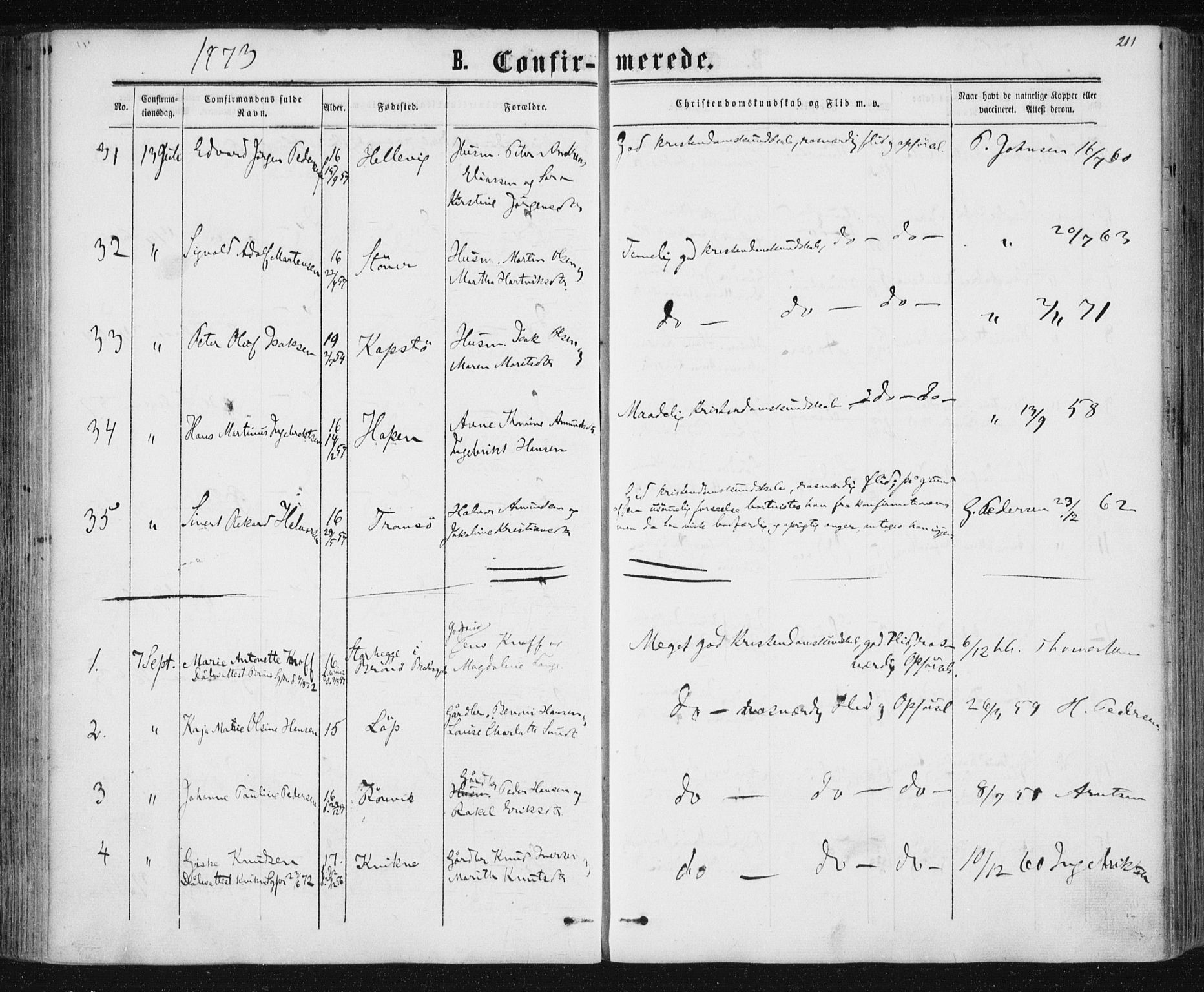 Ministerialprotokoller, klokkerbøker og fødselsregistre - Nordland, AV/SAT-A-1459/801/L0008: Ministerialbok nr. 801A08, 1864-1875, s. 211