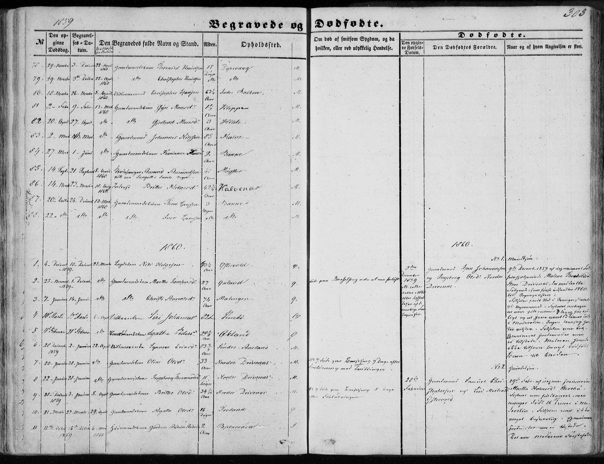 Sund sokneprestembete, AV/SAB-A-99930: Ministerialbok nr. A 14, 1850-1866, s. 303