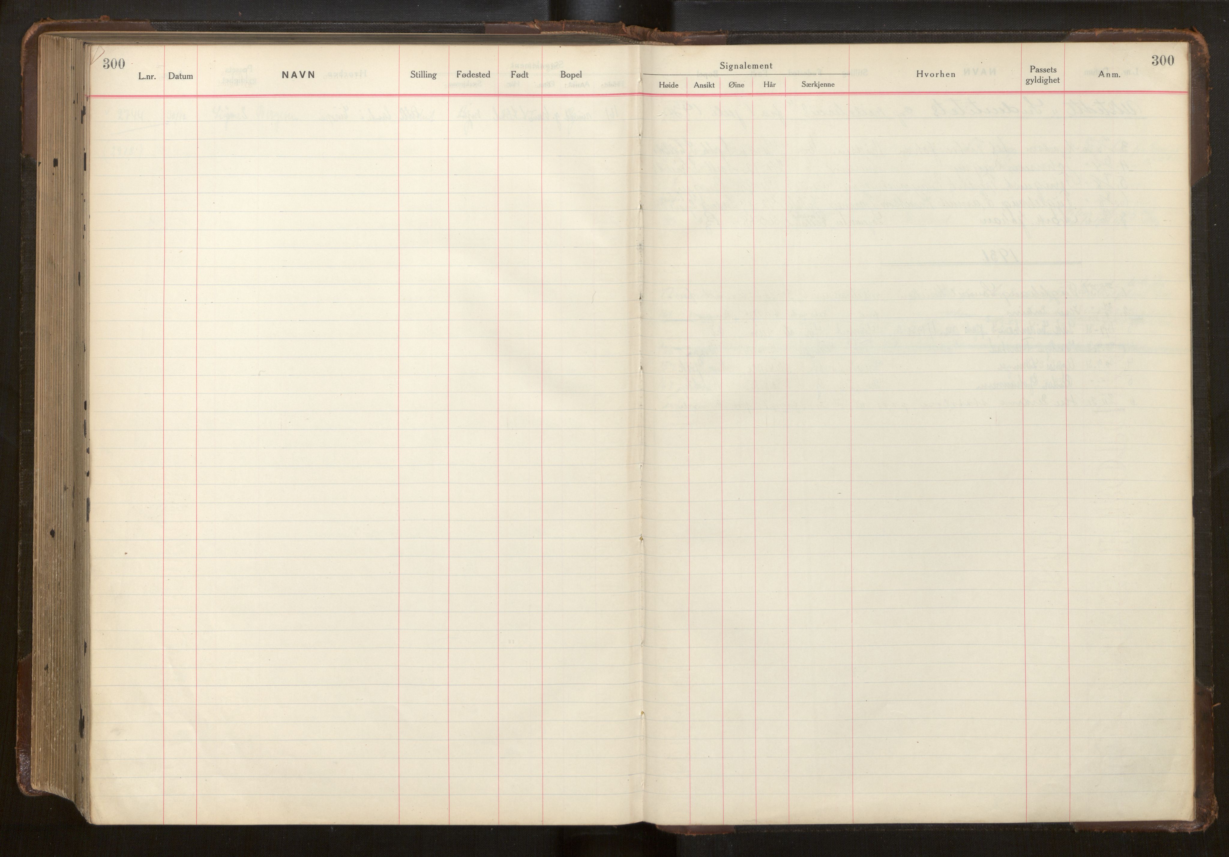 Bergen politikammer / politidistrikt, AV/SAB-A-60401/L/La/Lab/L0012: Passprotokoll, 1928-1931