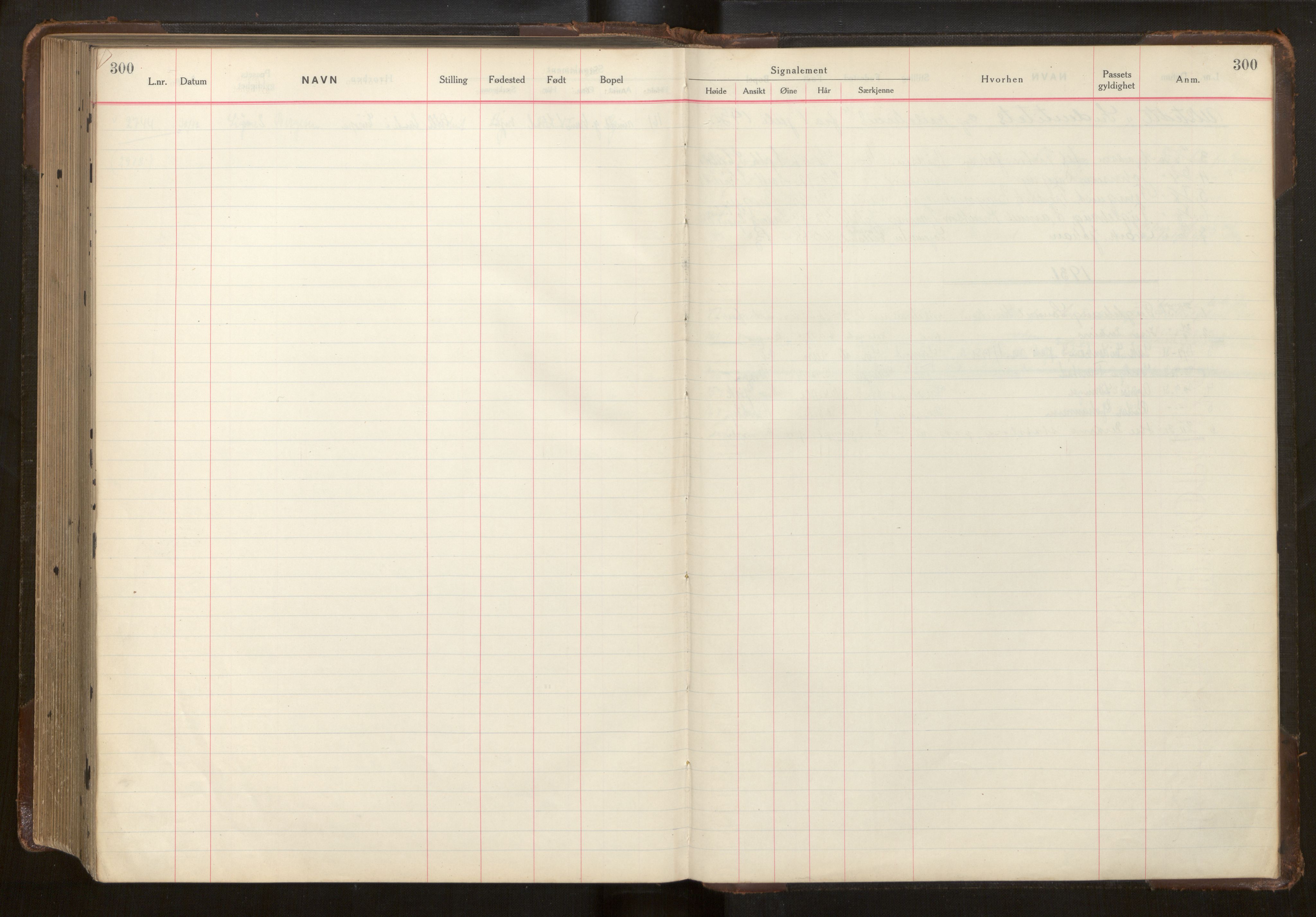 Bergen politikammer / politidistrikt, SAB/A-60401/L/La/Lab/L0012: Passprotokoll, 1928-1931