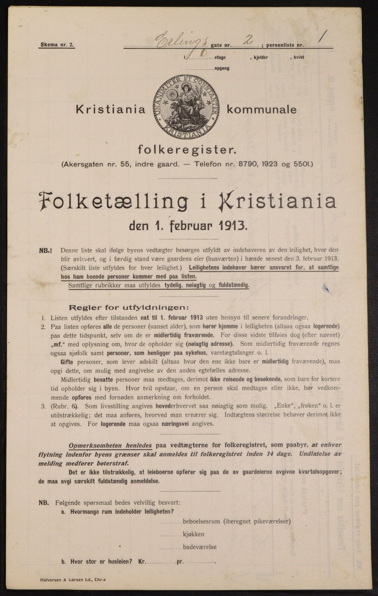 OBA, Kommunal folketelling 1.2.1913 for Kristiania, 1913, s. 22084