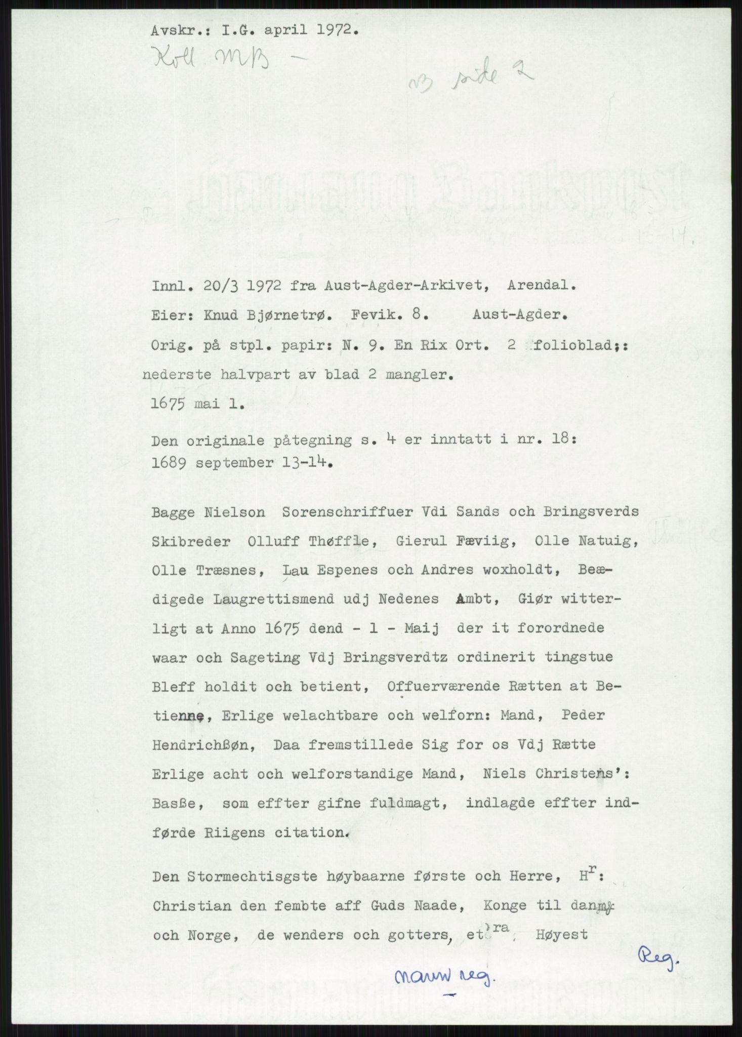 Samlinger til kildeutgivelse, Diplomavskriftsamlingen, RA/EA-4053/H/Ha, s. 496