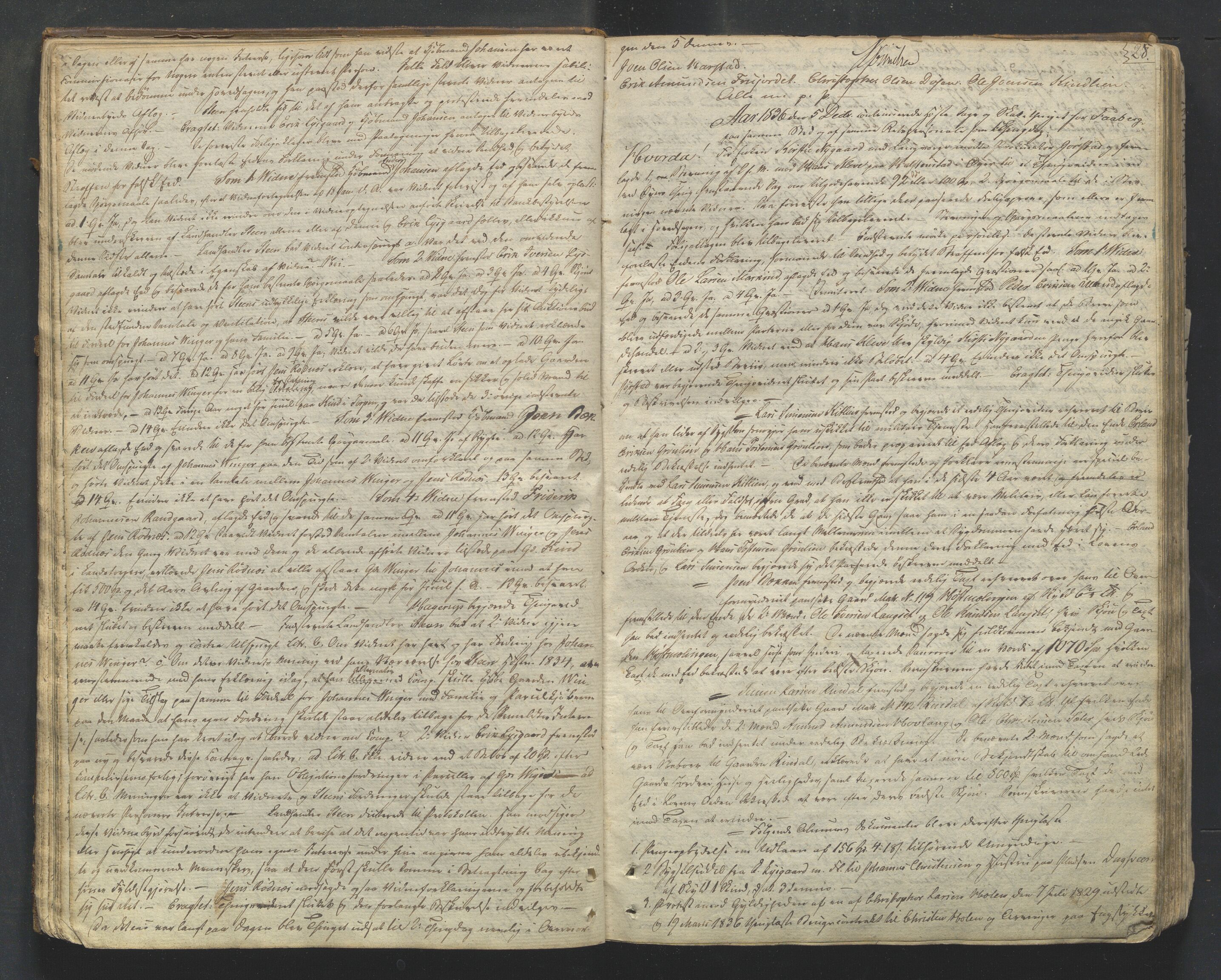 Mellom-Gudbrandsdal sorenskriveri, AV/SAH-TING-038/G/Gb/L0001: Tingbok, 1835-1849, s. 27b-28a