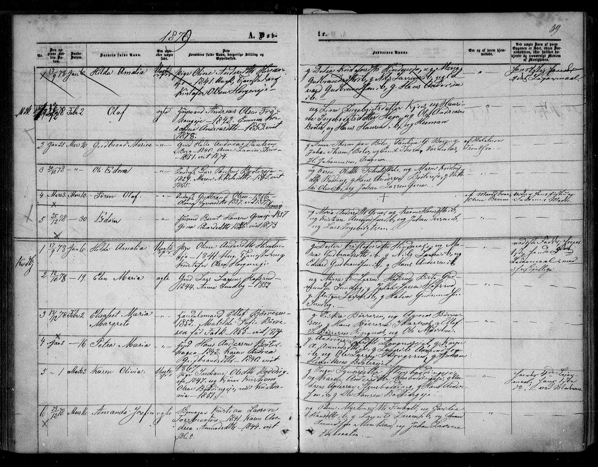 Nes prestekontor Kirkebøker, AV/SAO-A-10410/F/Fc/L0001: Ministerialbok nr. III 1, 1859-1882, s. 59