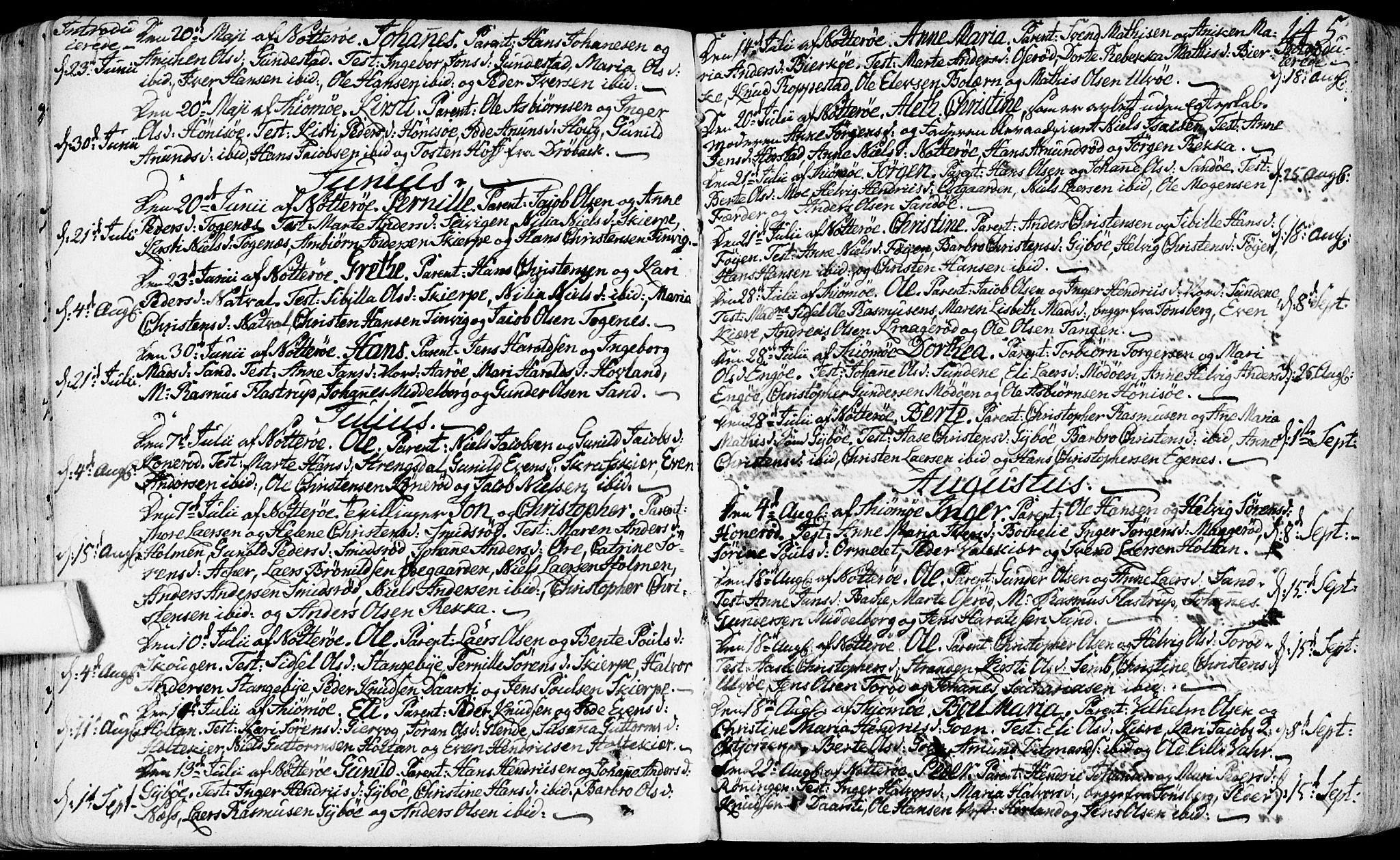 Nøtterøy kirkebøker, AV/SAKO-A-354/F/Fa/L0002: Ministerialbok nr. I 2, 1738-1790, s. 145