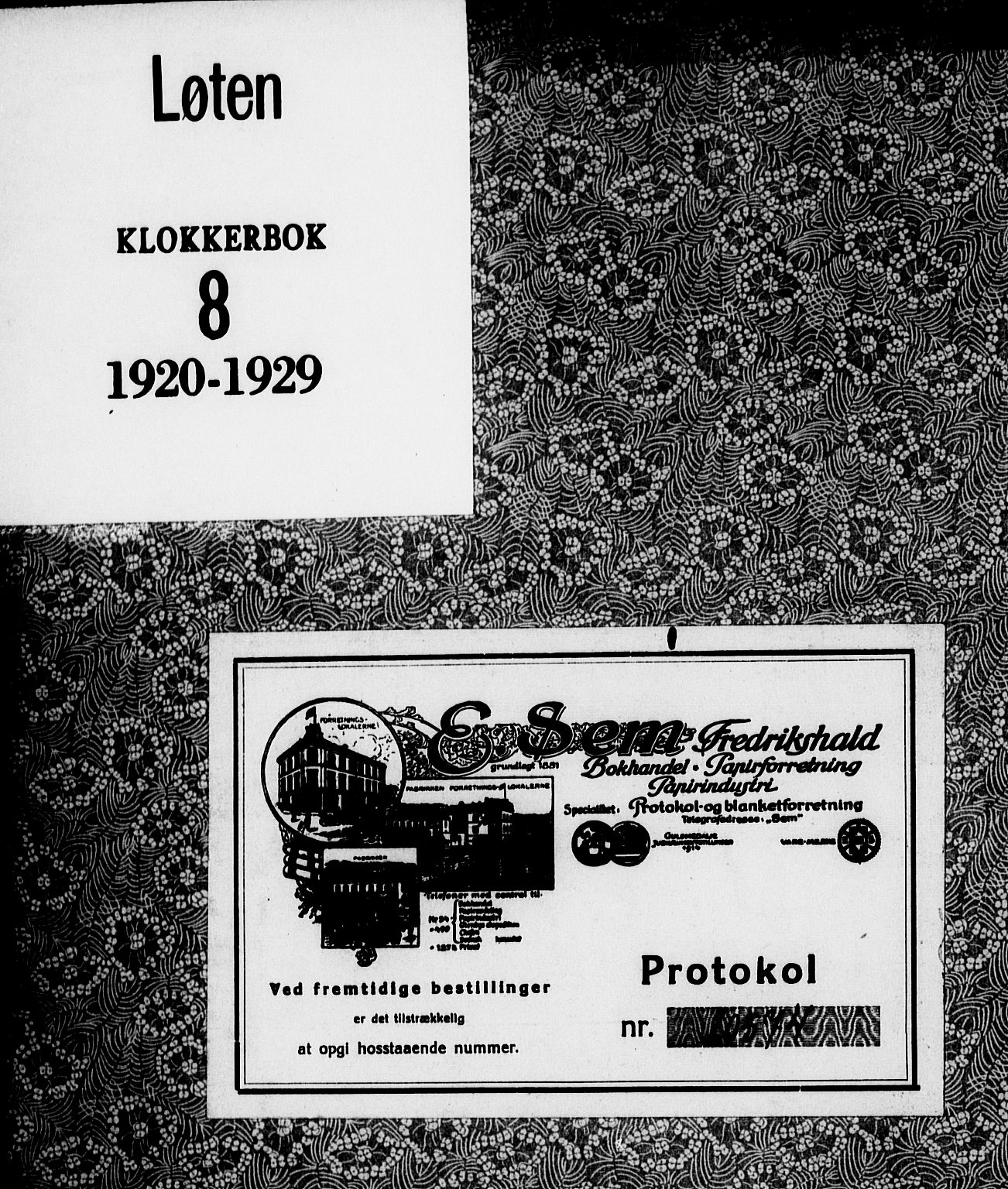 Løten prestekontor, SAH/PREST-022/L/La/L0008: Klokkerbok nr. 8, 1920-1929