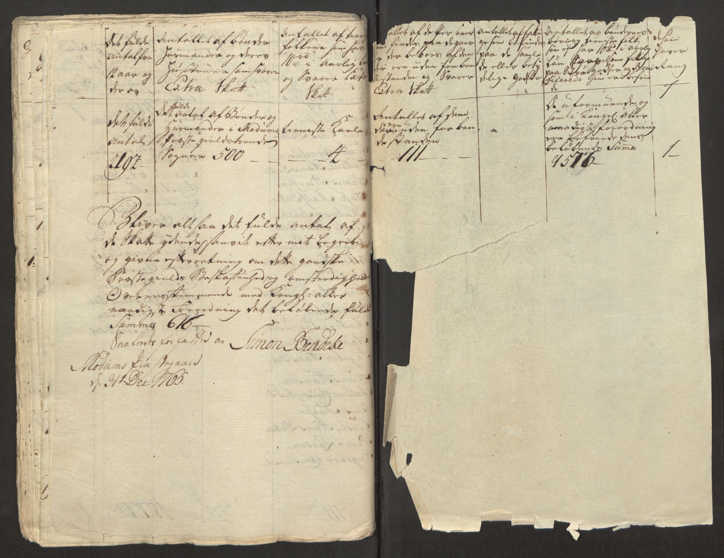 Rentekammeret inntil 1814, Reviderte regnskaper, Fogderegnskap, RA/EA-4092/R31/L1834: Ekstraskatten Hurum, Røyken, Eiker, Lier og Buskerud, 1765, s. 305