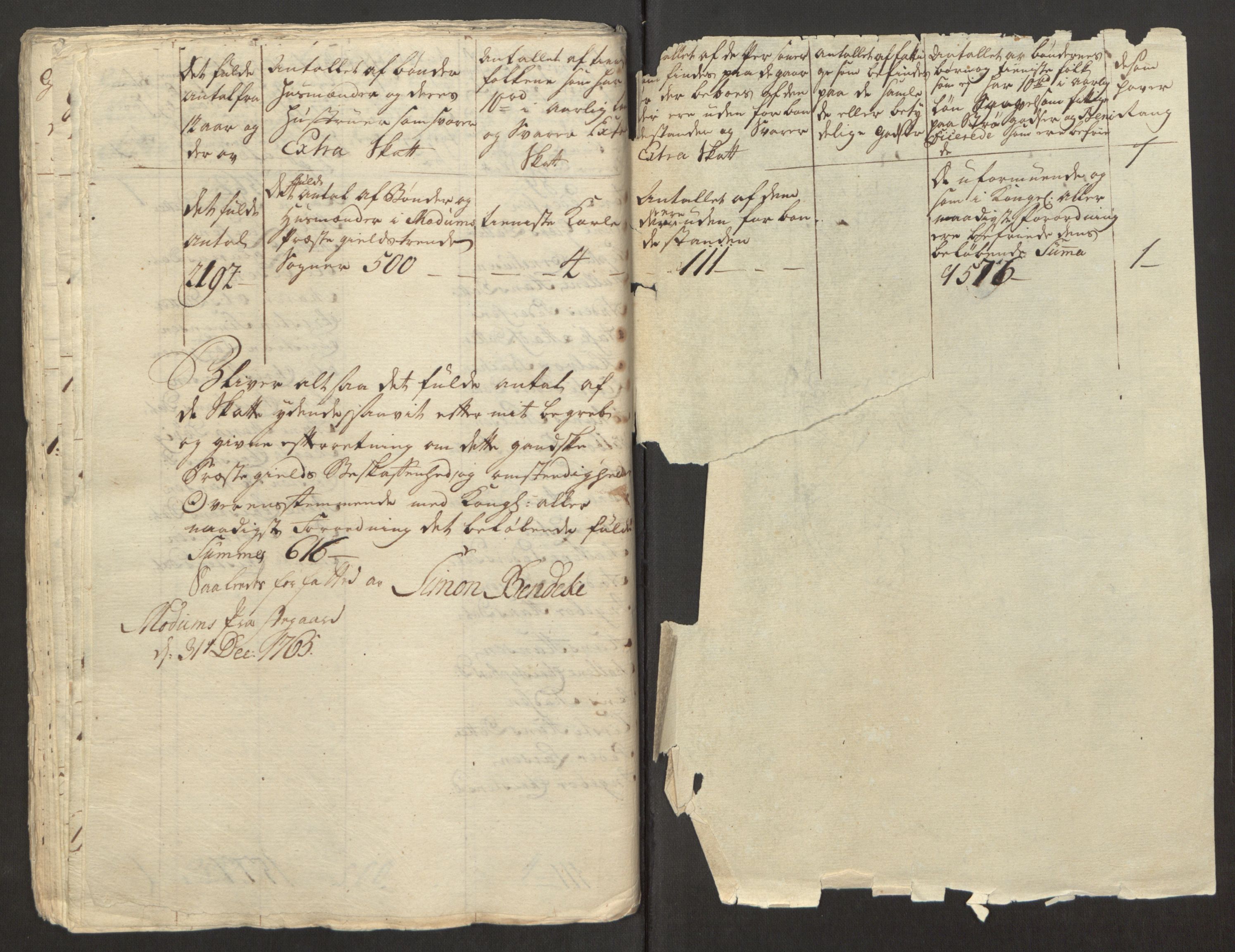 Rentekammeret inntil 1814, Reviderte regnskaper, Fogderegnskap, AV/RA-EA-4092/R31/L1834: Ekstraskatten Hurum, Røyken, Eiker, Lier og Buskerud, 1765, s. 305