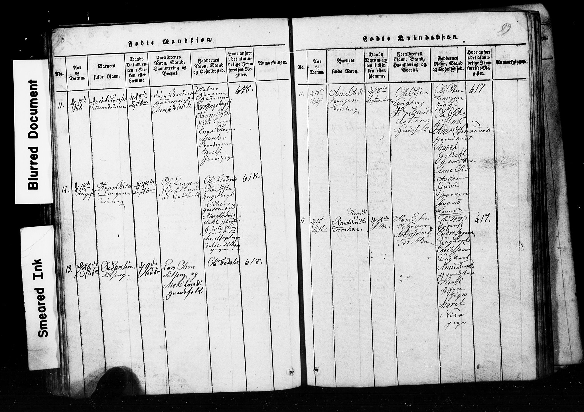 Ministerialprotokoller, klokkerbøker og fødselsregistre - Møre og Romsdal, AV/SAT-A-1454/590/L1016: Klokkerbok nr. 590C01, 1819-1838, s. 98-99