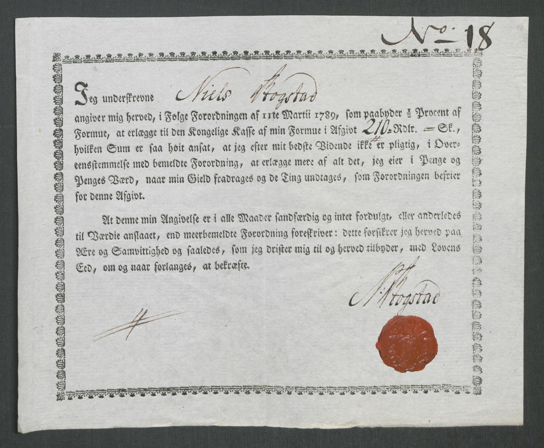 Rentekammeret inntil 1814, Reviderte regnskaper, Mindre regnskaper, AV/RA-EA-4068/Rf/Rfe/L0019: Jæren og Dalane fogderi, Kongsberg, 1789, s. 310