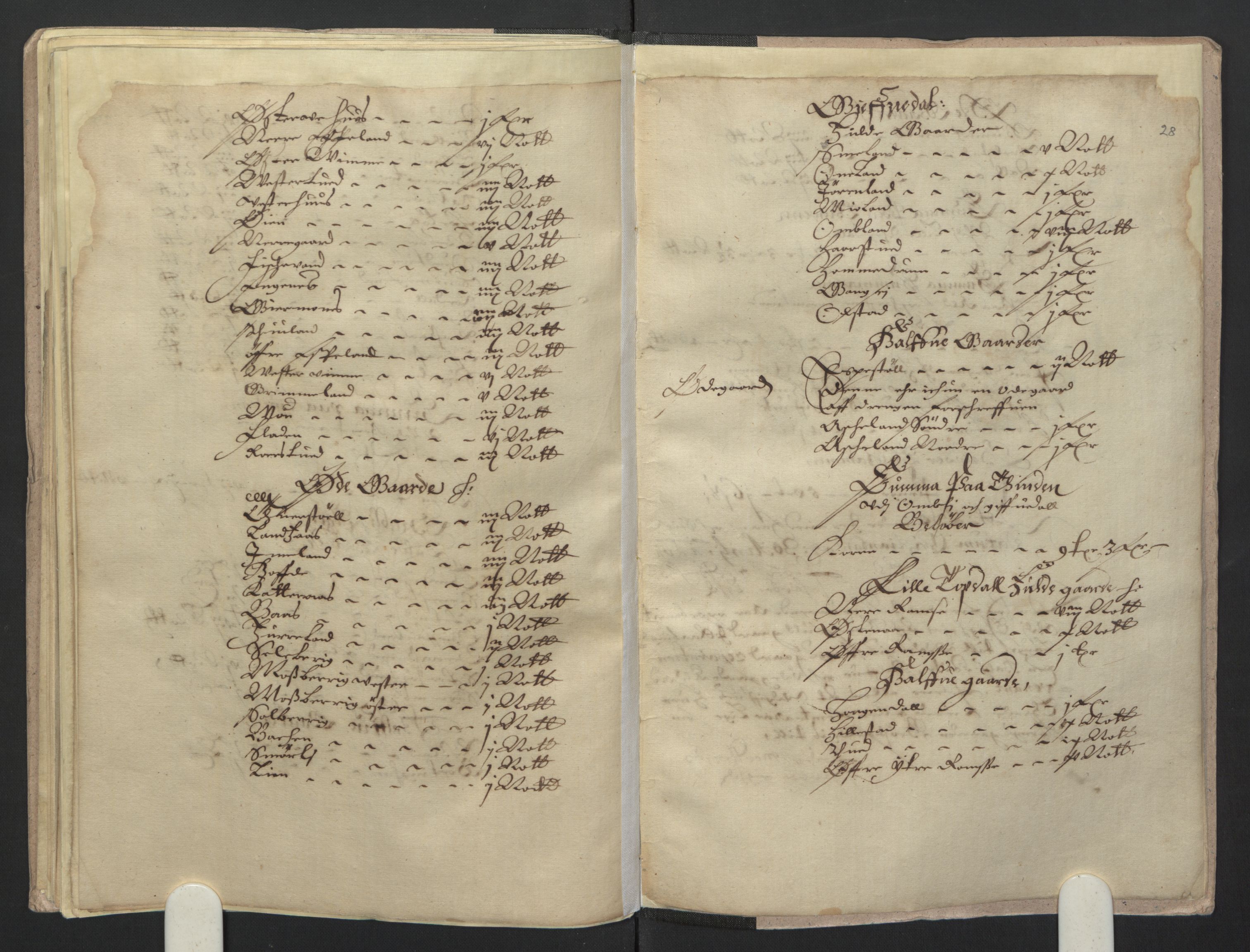 Rentekammeret inntil 1814, Realistisk ordnet avdeling, RA/EA-4070/L/L0021/0003: Agder lagdømme: / Kronens jordebok. Råbyggelag, 1661, s. 27b-28a