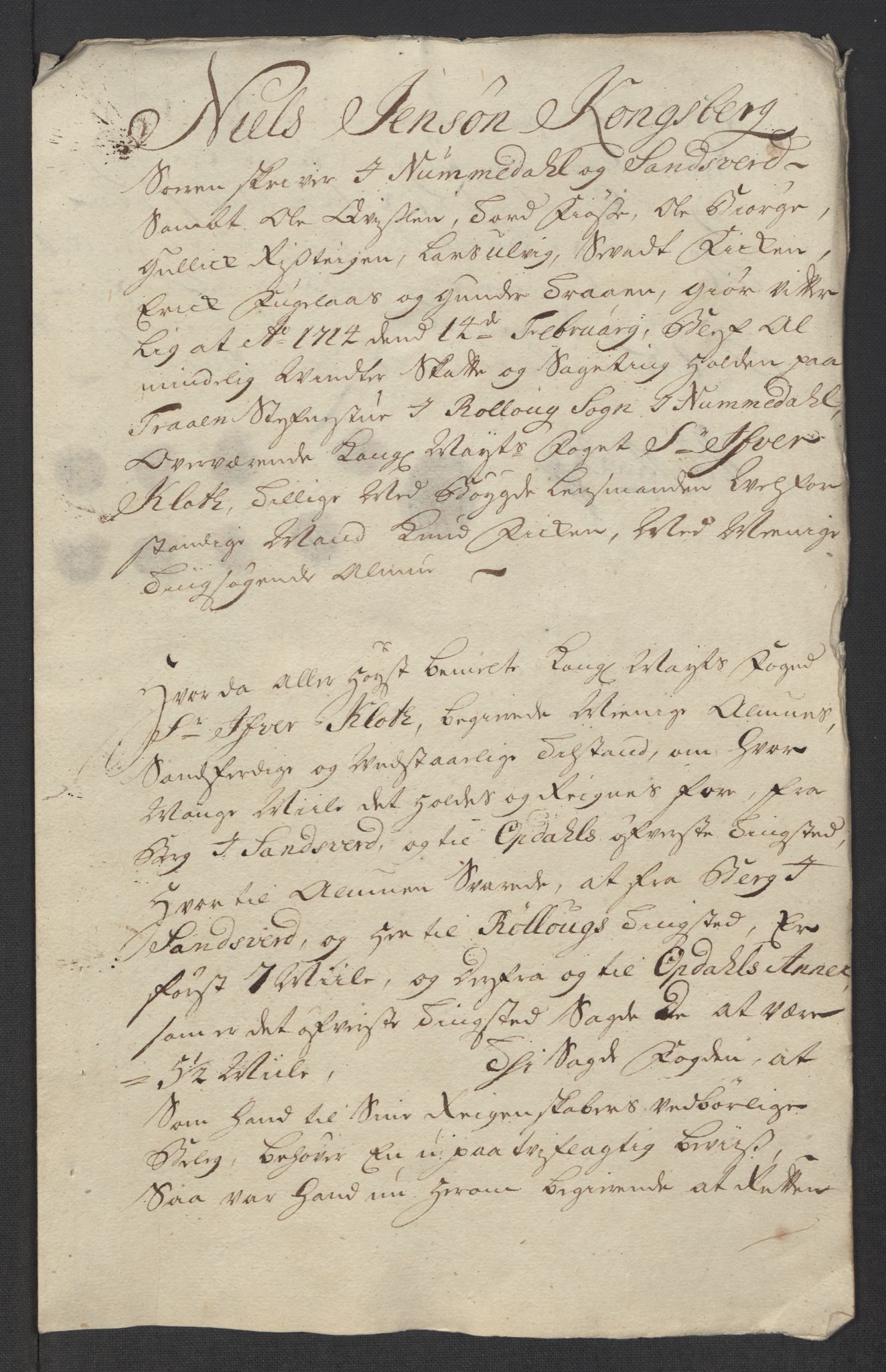 Rentekammeret inntil 1814, Reviderte regnskaper, Fogderegnskap, AV/RA-EA-4092/R24/L1588: Fogderegnskap Numedal og Sandsvær, 1713, s. 16