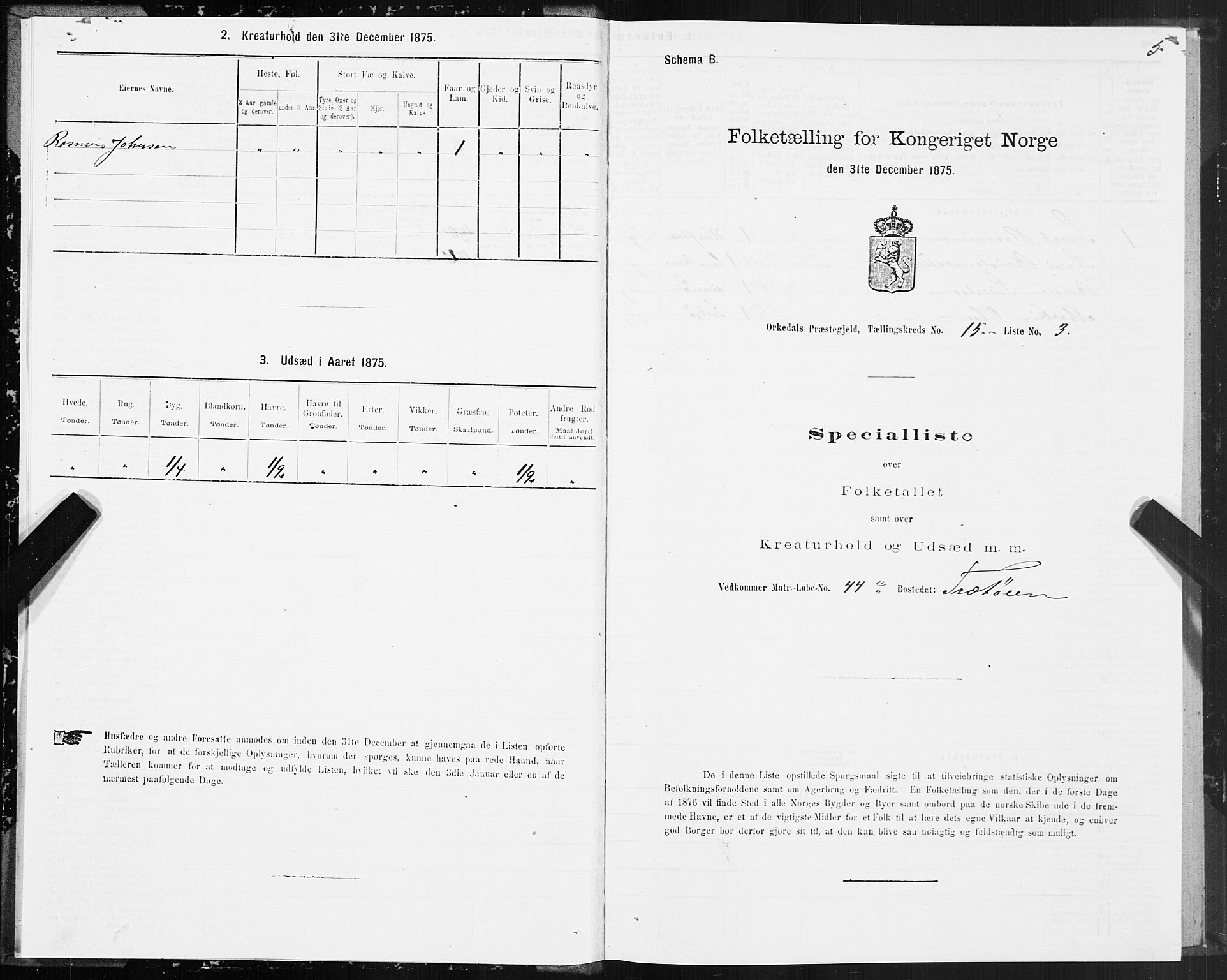 SAT, Folketelling 1875 for 1638P Orkdal prestegjeld, 1875, s. 8005