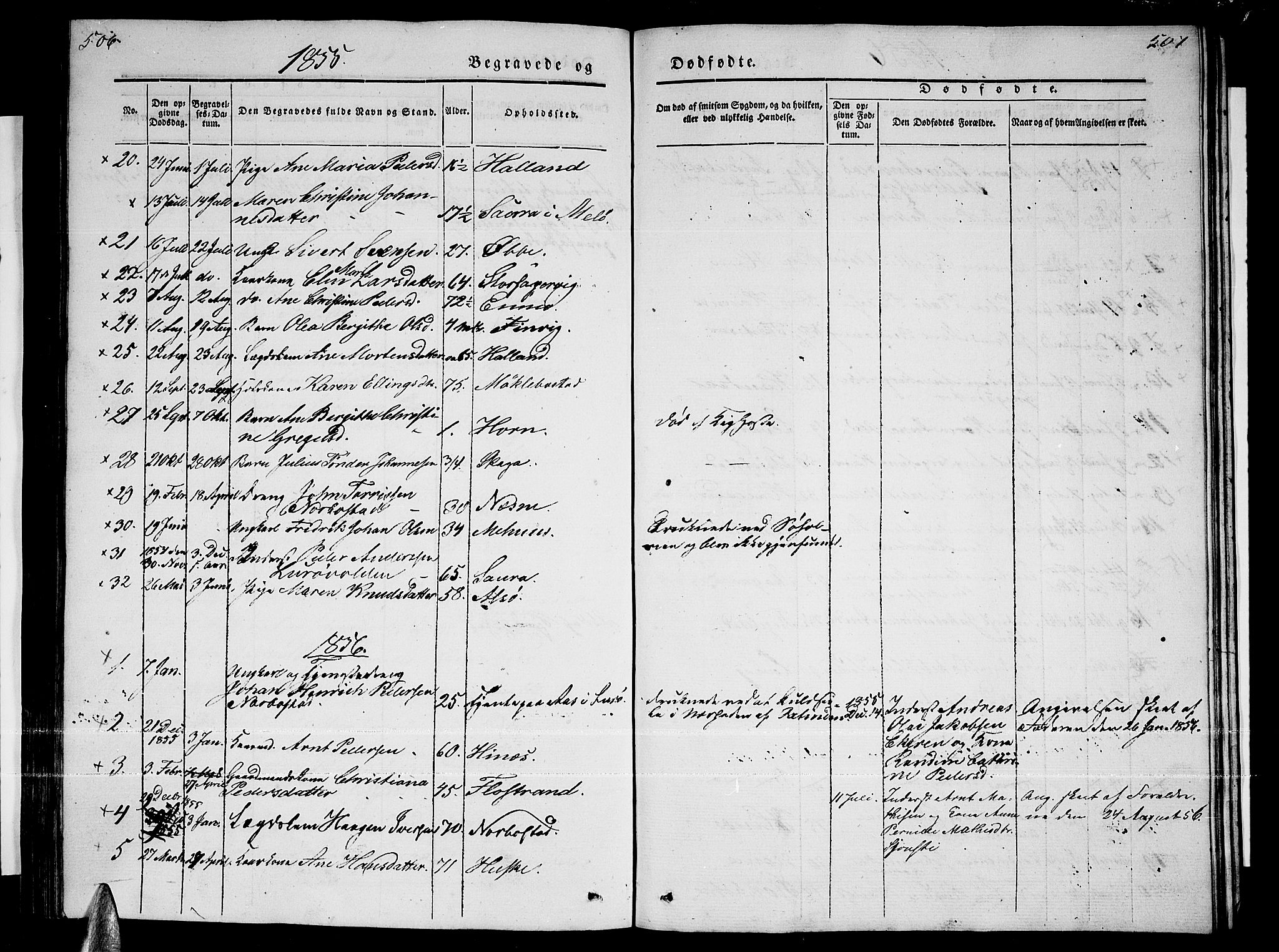 Ministerialprotokoller, klokkerbøker og fødselsregistre - Nordland, AV/SAT-A-1459/838/L0555: Klokkerbok nr. 838C02, 1842-1861, s. 506-507