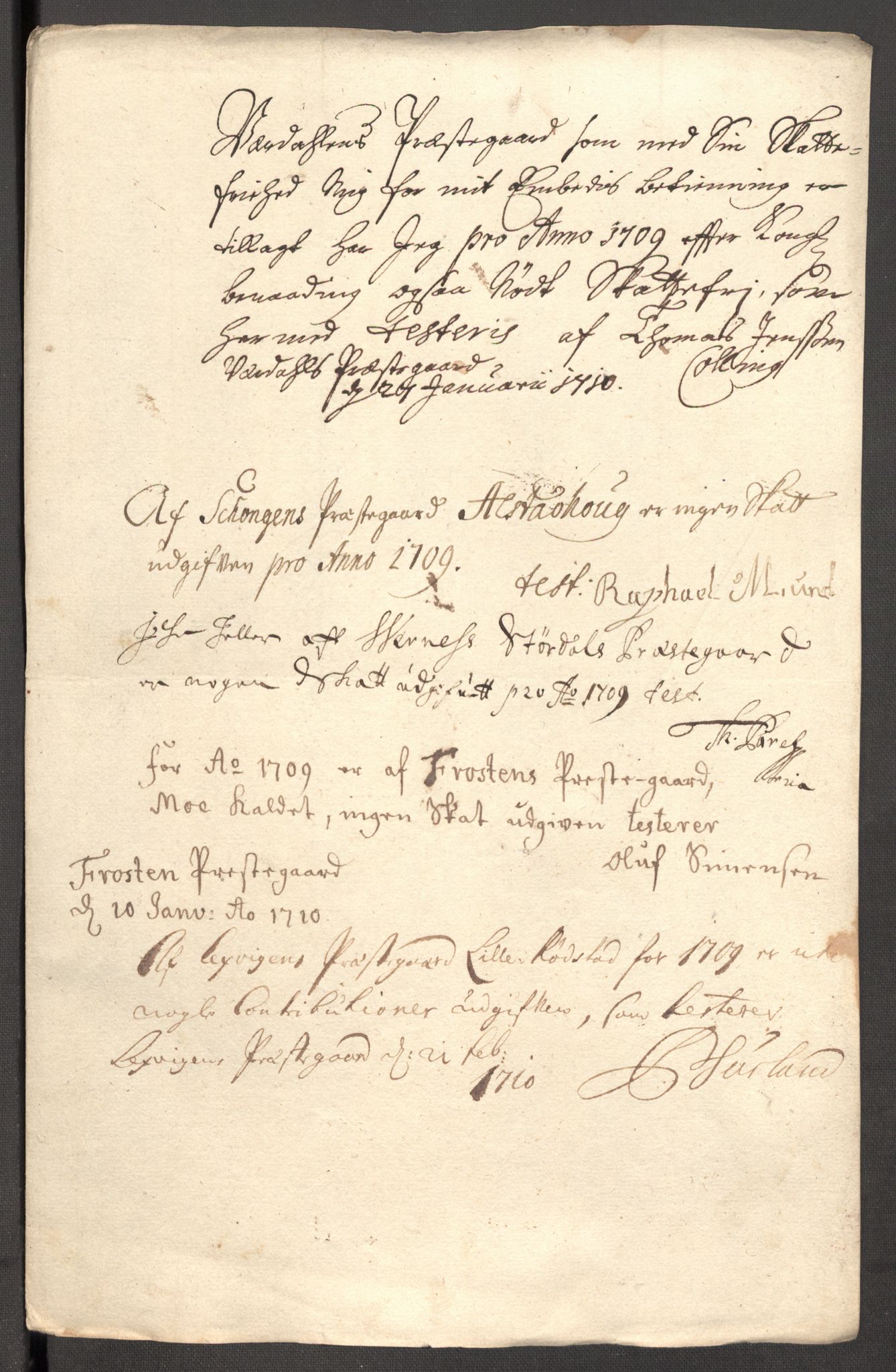 Rentekammeret inntil 1814, Reviderte regnskaper, Fogderegnskap, AV/RA-EA-4092/R62/L4199: Fogderegnskap Stjørdal og Verdal, 1709, s. 207