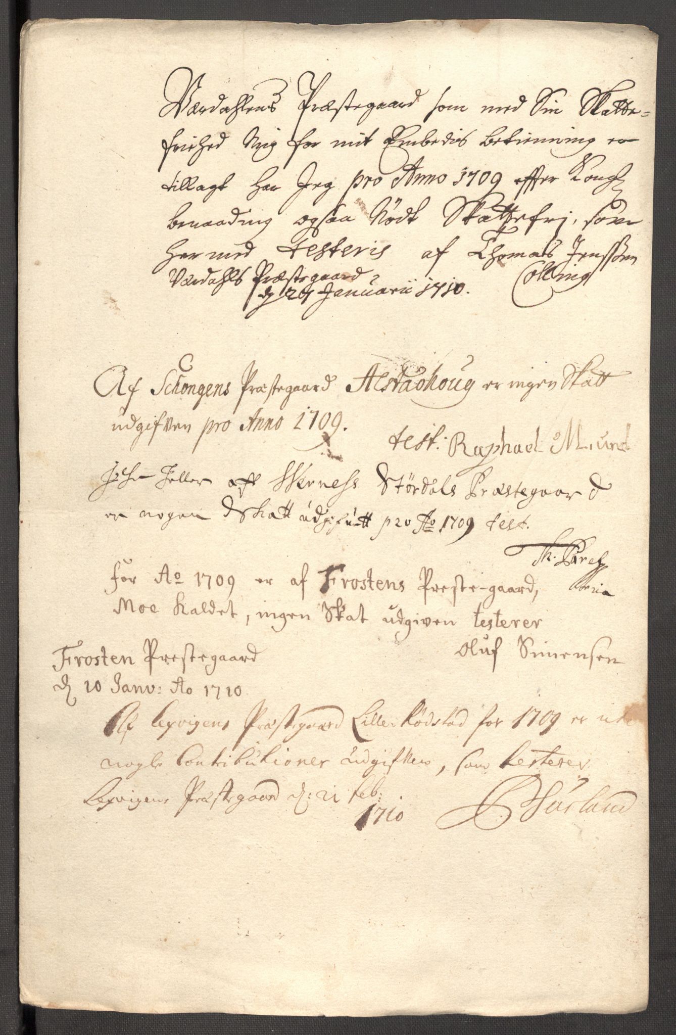 Rentekammeret inntil 1814, Reviderte regnskaper, Fogderegnskap, RA/EA-4092/R62/L4199: Fogderegnskap Stjørdal og Verdal, 1709, s. 207