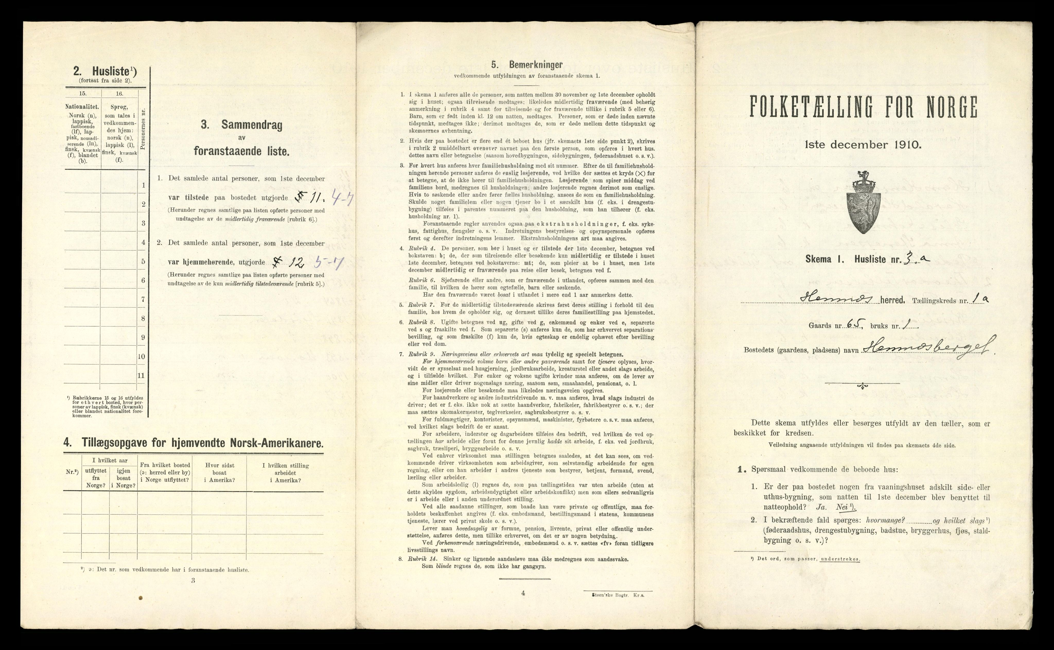 RA, Folketelling 1910 for 1832 Hemnes herred, 1910, s. 48