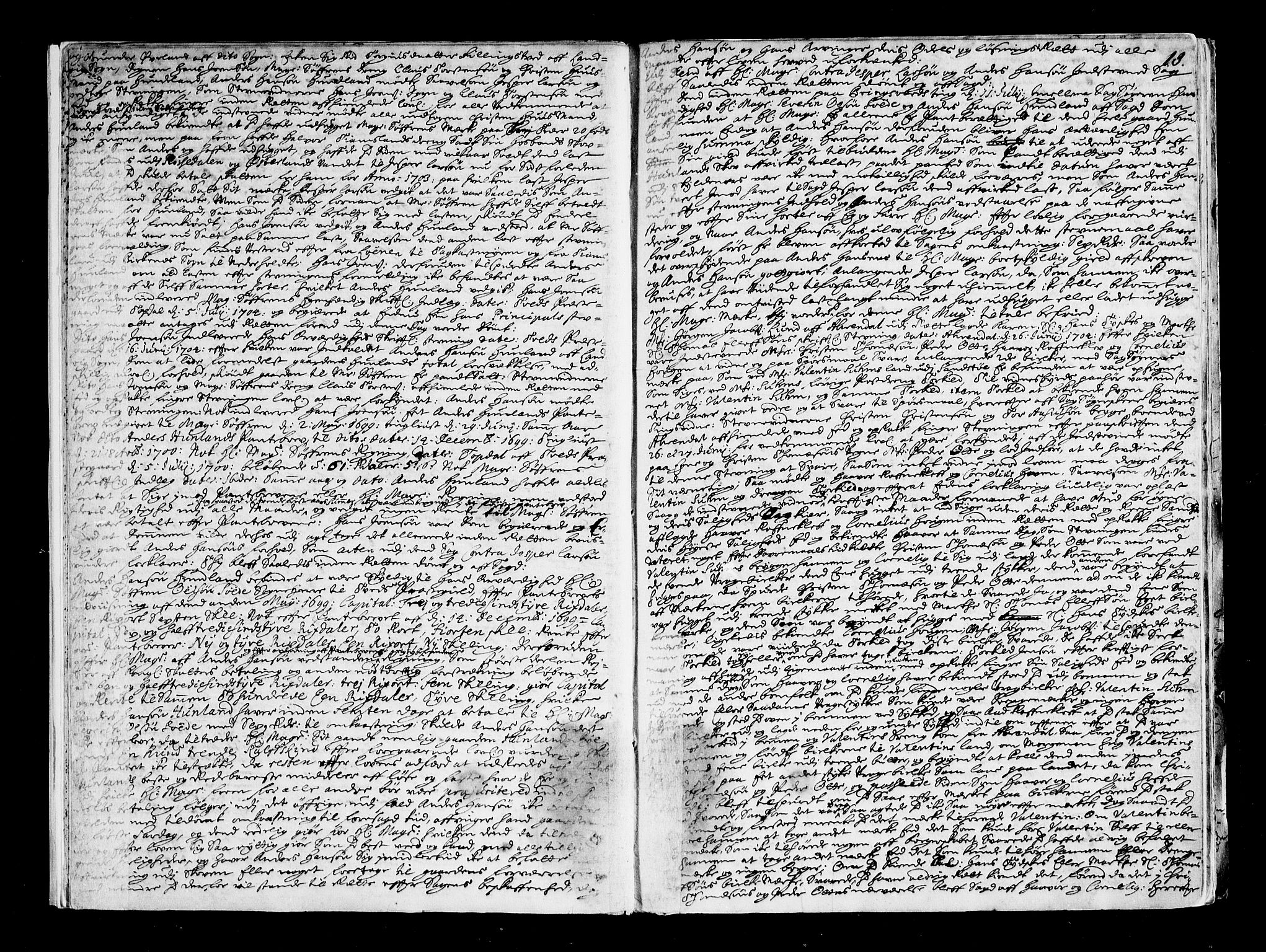 Nedenes sorenskriveri før 1824, SAK/1221-0007/F/Fa/L0012: Tingbok med register nr 7b, 1704-1706, s. 17b-18a