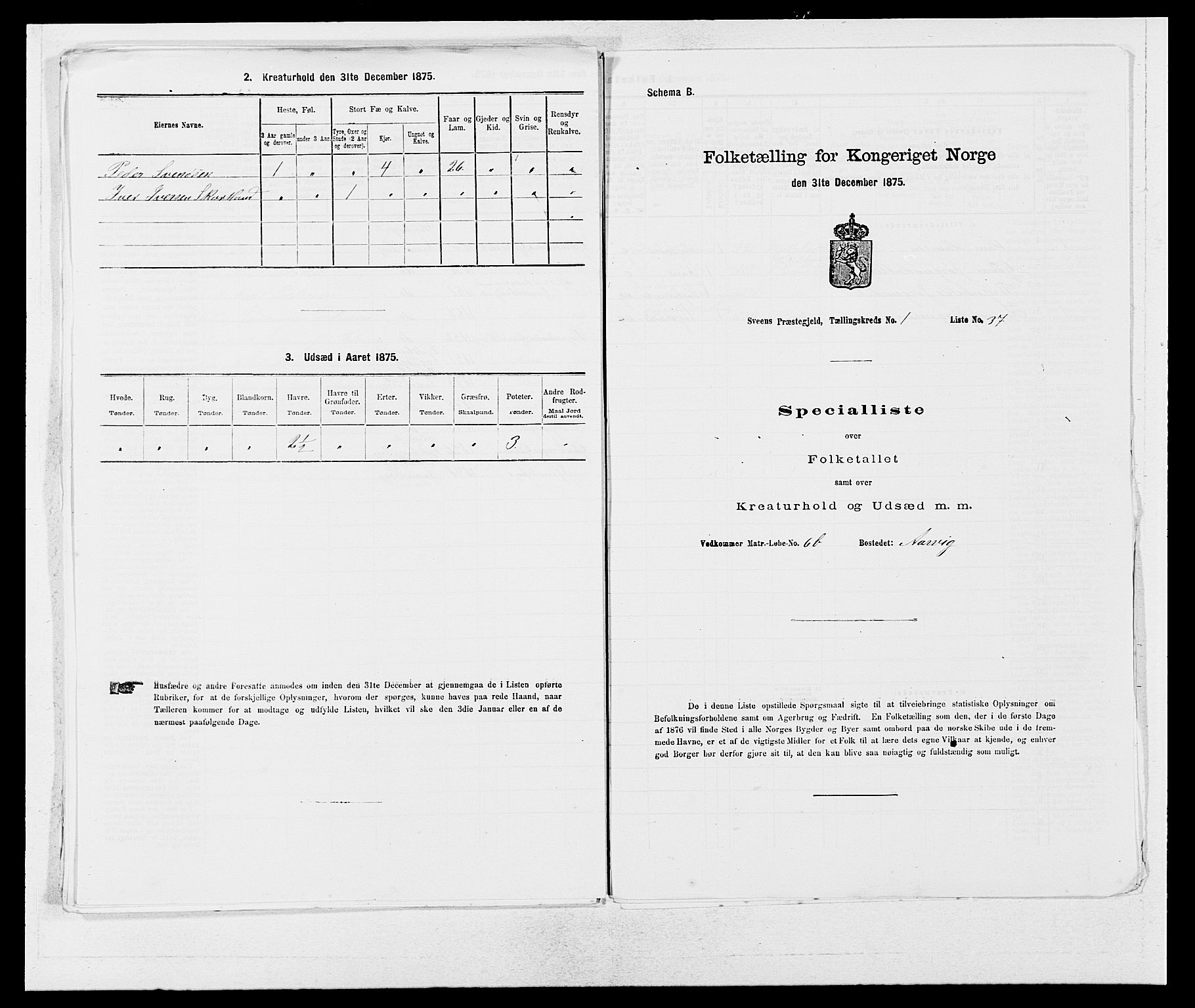 SAB, Folketelling 1875 for 1216P Sveio prestegjeld, 1875, s. 122