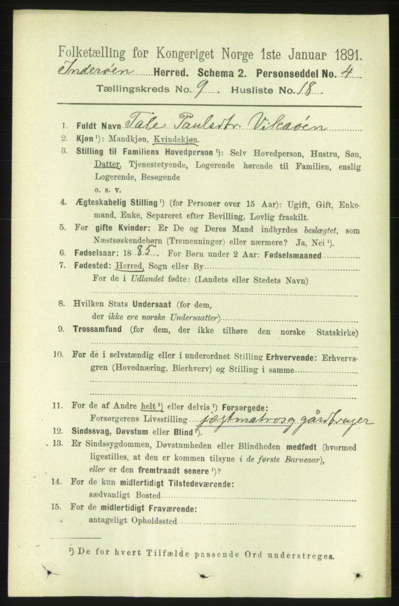 RA, Folketelling 1891 for 1729 Inderøy herred, 1891, s. 5262