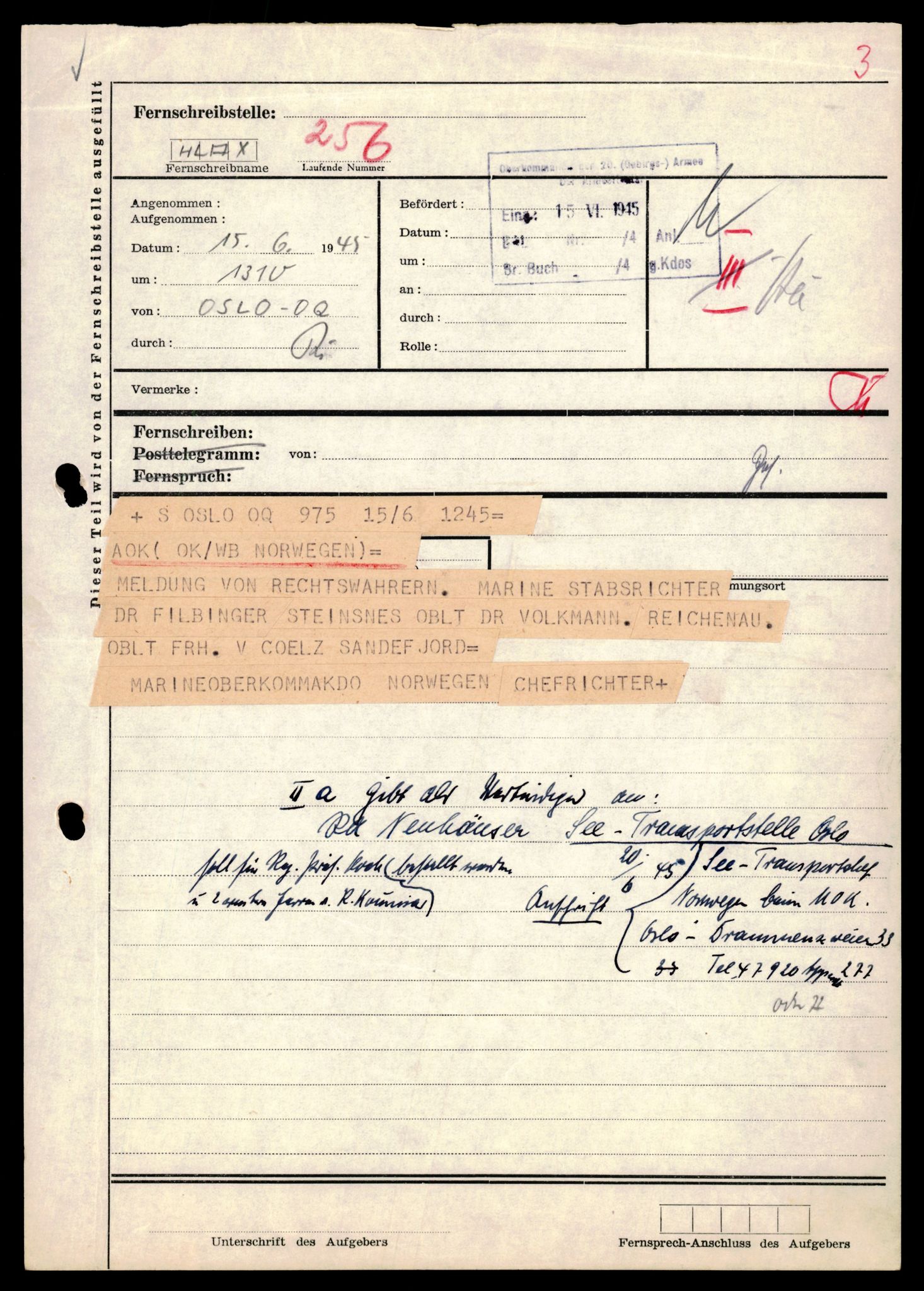 Forsvarets Overkommando. 2 kontor. Arkiv 11.4. Spredte tyske arkivsaker, AV/RA-RAFA-7031/D/Dar/Darc/L0009: FO.II, 1945-1948, s. 10