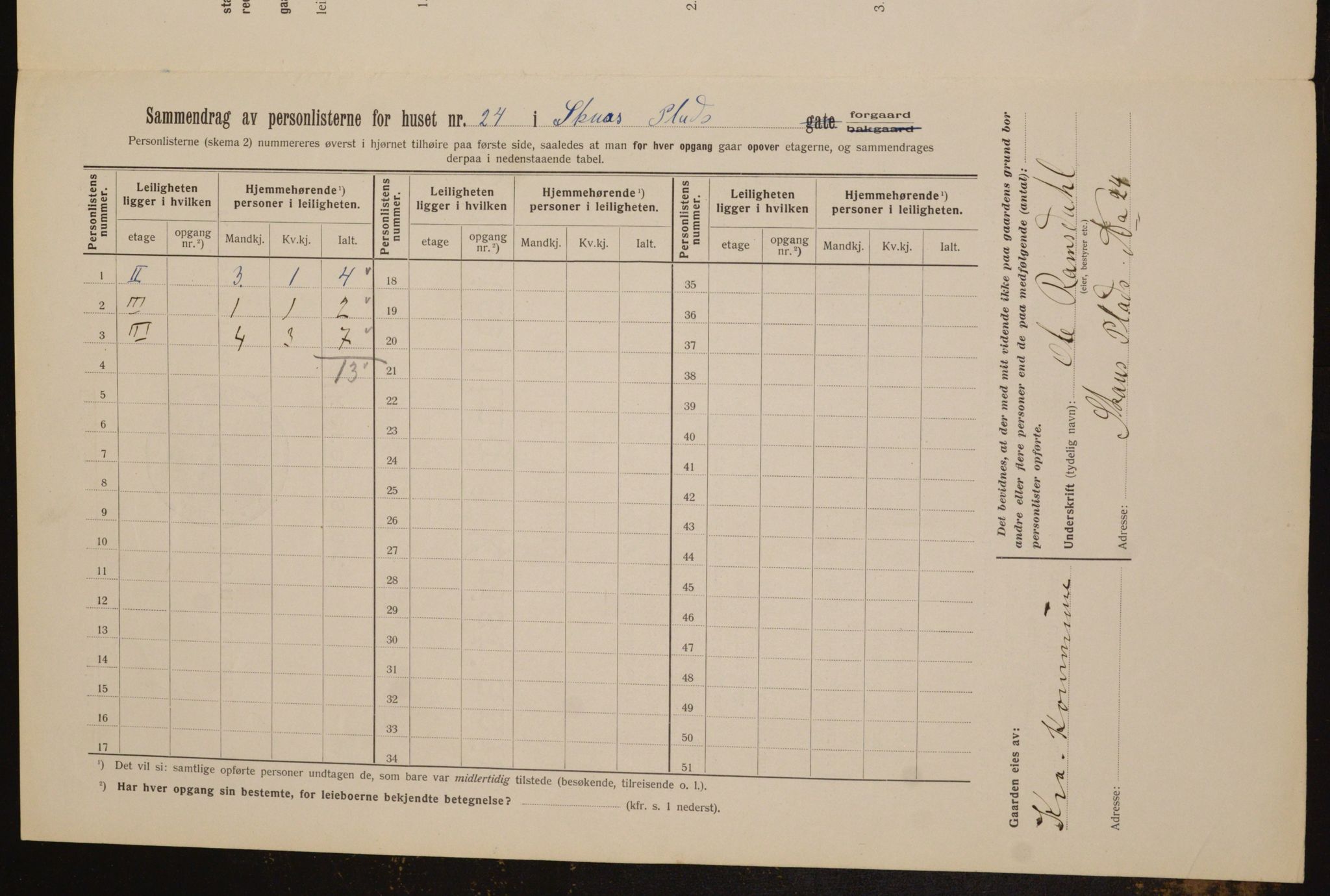 OBA, Kommunal folketelling 1.2.1912 for Kristiania, 1912, s. 90729