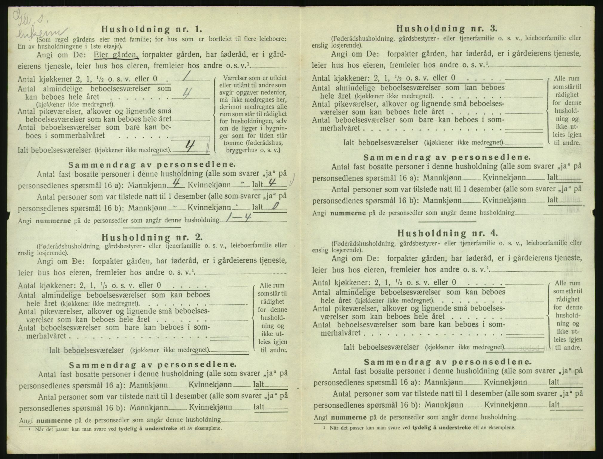 SAK, Folketelling 1920 for 1040 Spind herred, 1920, s. 30