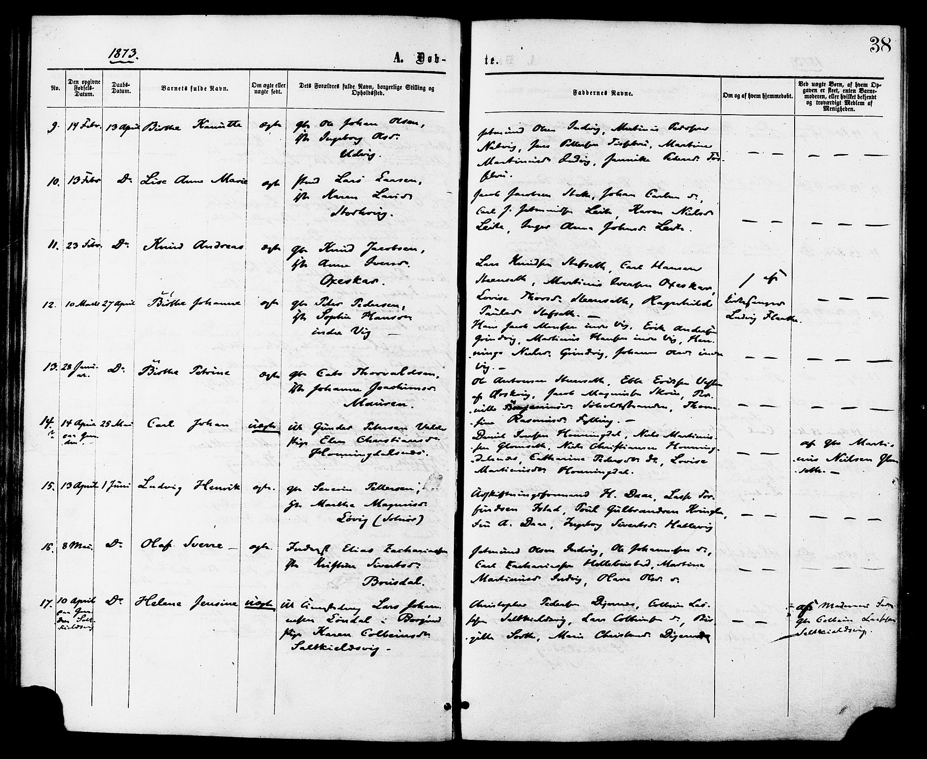 Ministerialprotokoller, klokkerbøker og fødselsregistre - Møre og Romsdal, AV/SAT-A-1454/524/L0355: Ministerialbok nr. 524A07, 1864-1879, s. 38