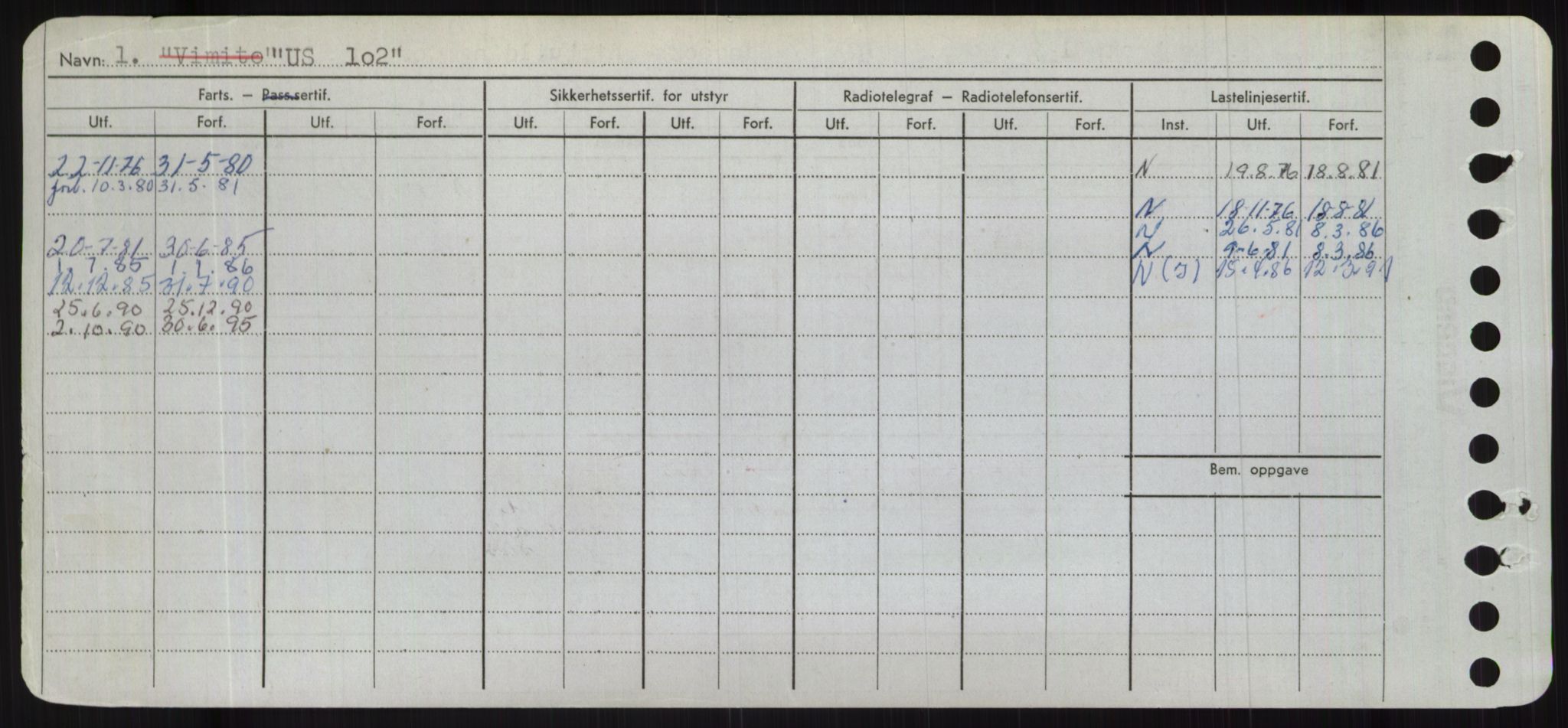 Sjøfartsdirektoratet med forløpere, Skipsmålingen, RA/S-1627/H/Hc/L0001: Lektere, A-Y, s. 622