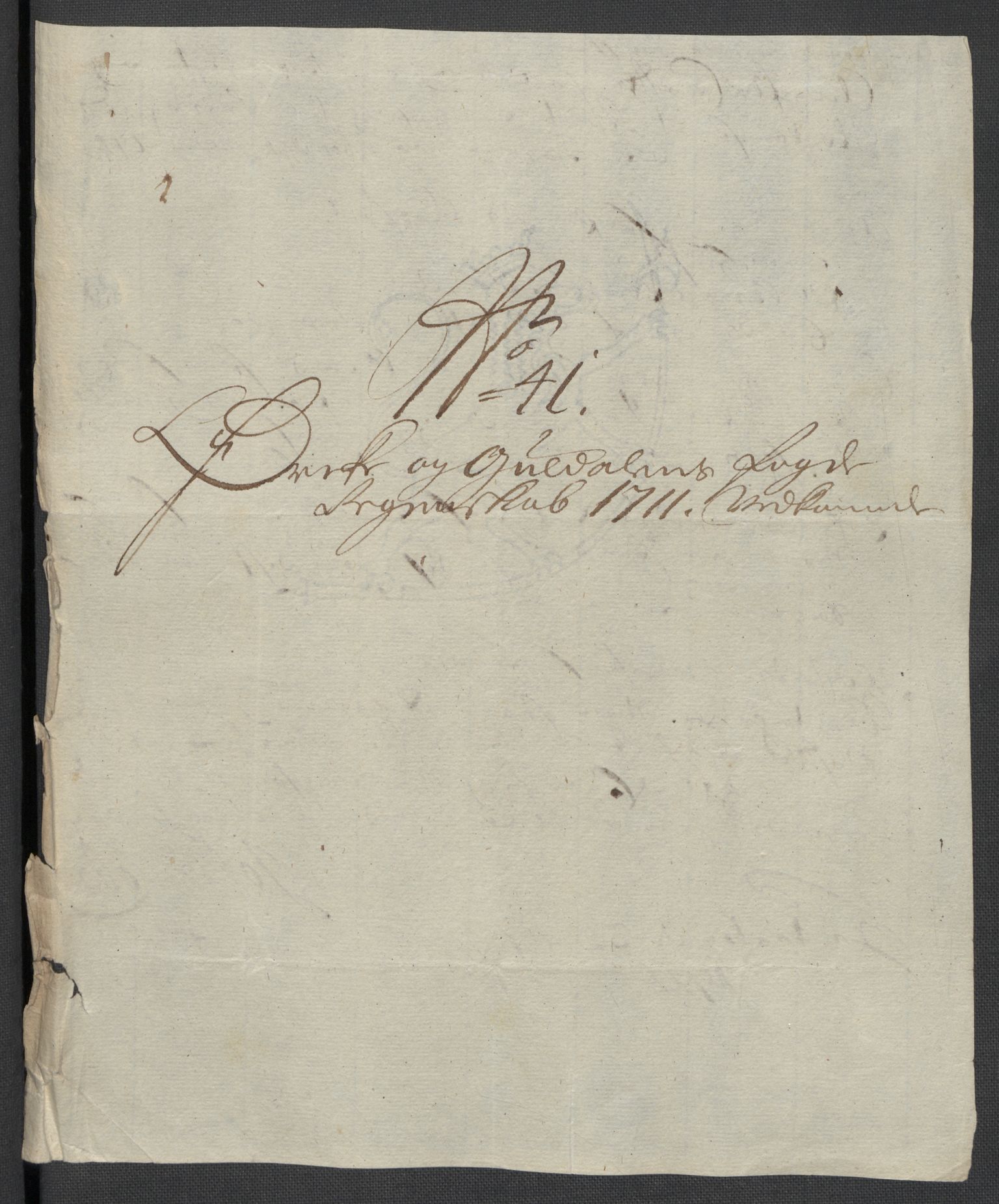 Rentekammeret inntil 1814, Reviderte regnskaper, Fogderegnskap, AV/RA-EA-4092/R60/L3961: Fogderegnskap Orkdal og Gauldal, 1711, s. 201