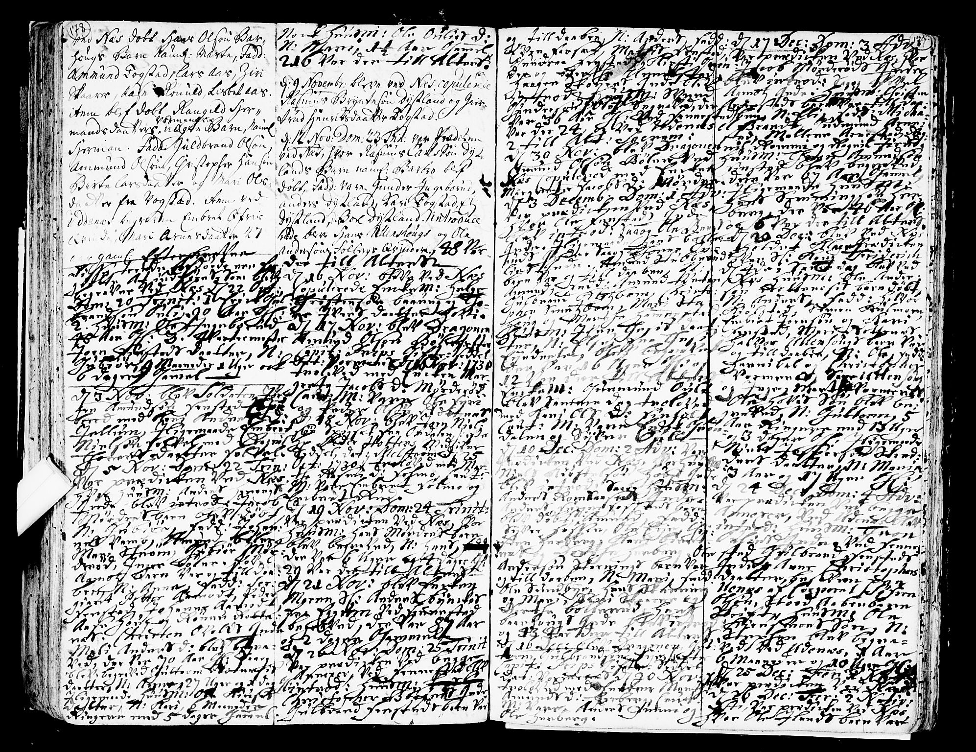 Nes prestekontor Kirkebøker, SAO/A-10410/F/Fa/L0002: Ministerialbok nr. I 2, 1717-1734, s. 178-179