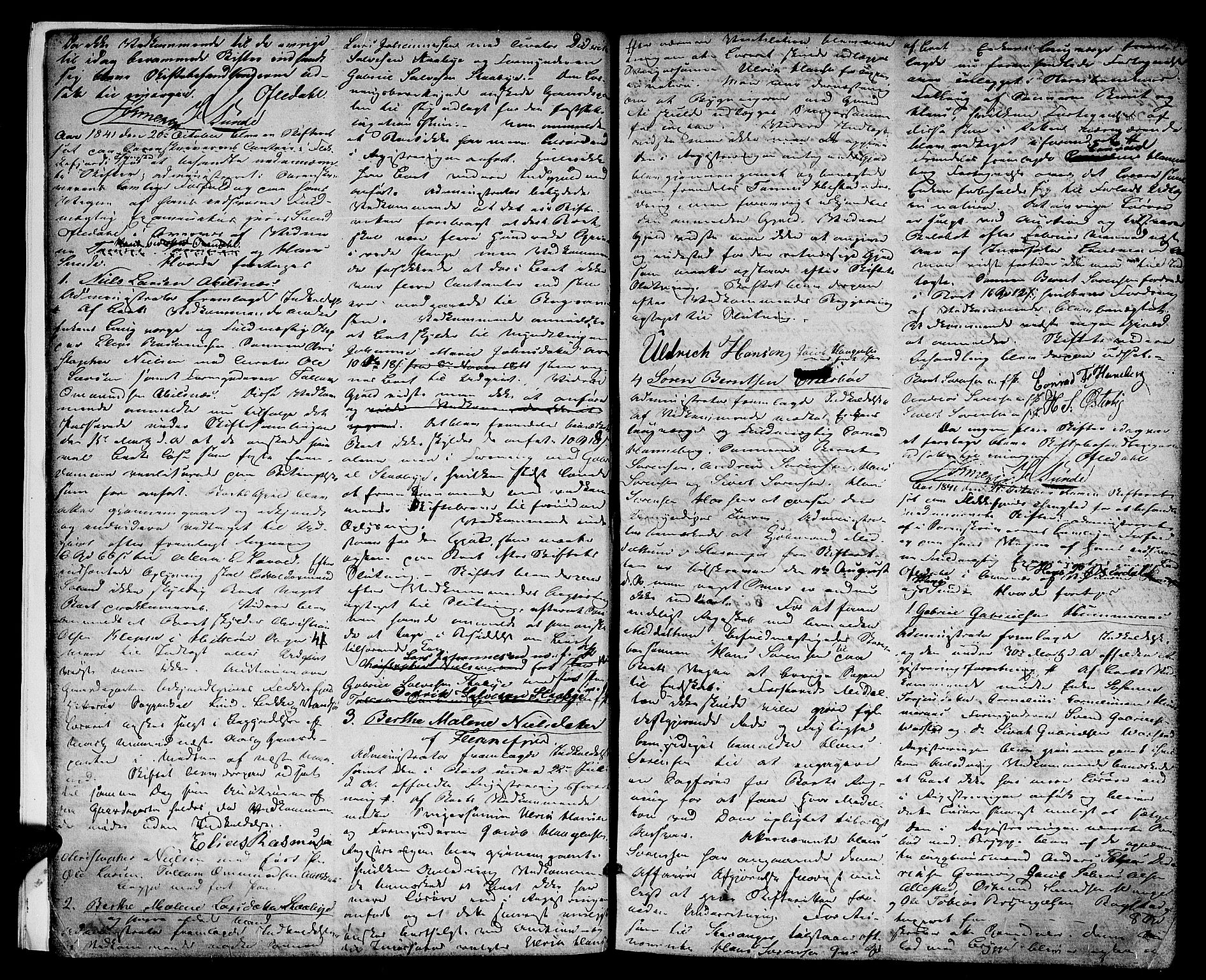 Flekkefjord sorenskriveri, AV/SAK-1221-0001/H/Hc/L0012: Skifteprotokoll nr. 6, med gårdsnavn- og personnavnregister, 1841-1850, s. 4b-5a