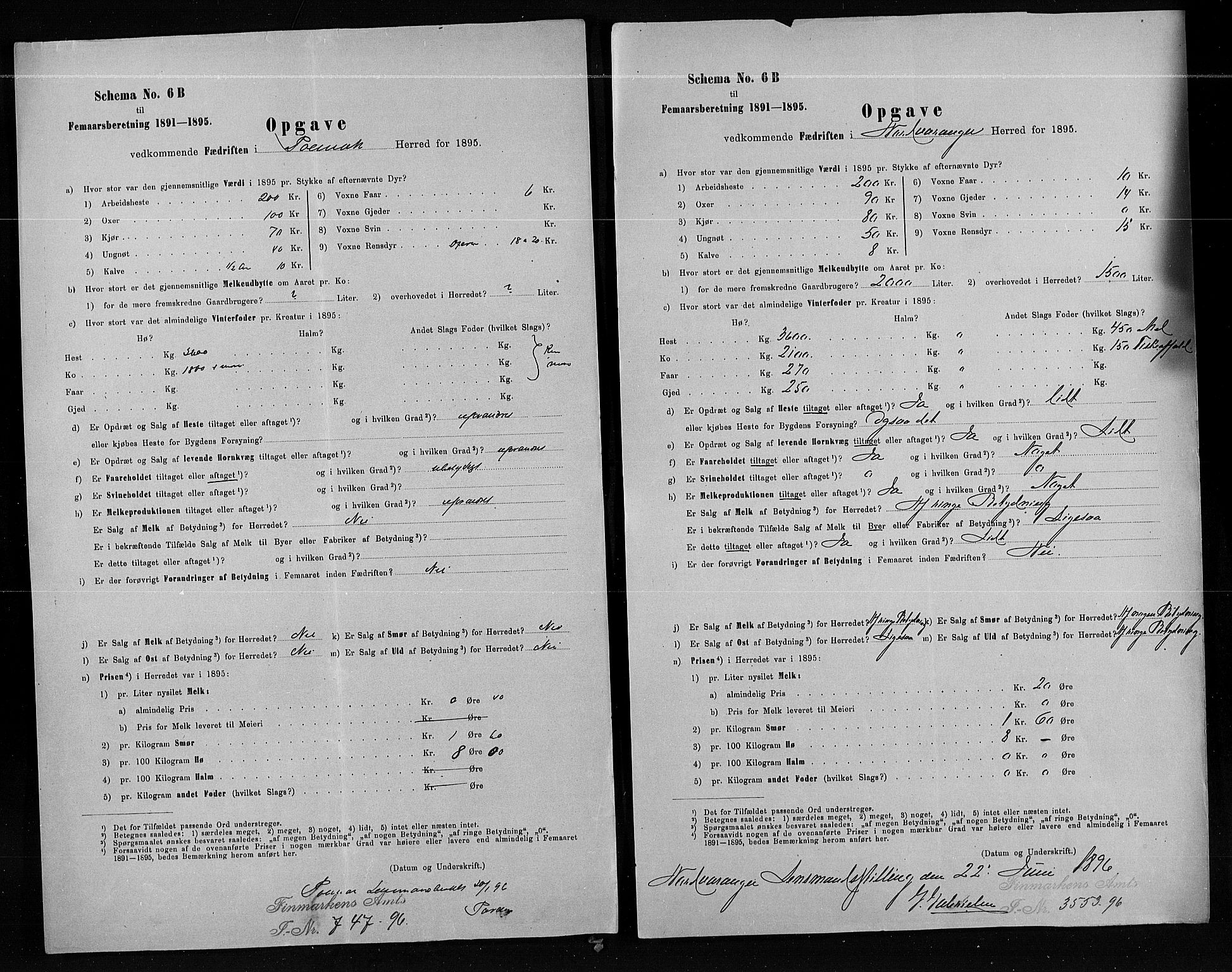 Statistisk sentralbyrå, Næringsøkonomiske emner, Generelt - Amtmennenes femårsberetninger, AV/RA-S-2233/F/Fa/L0080: --, 1895, s. 258