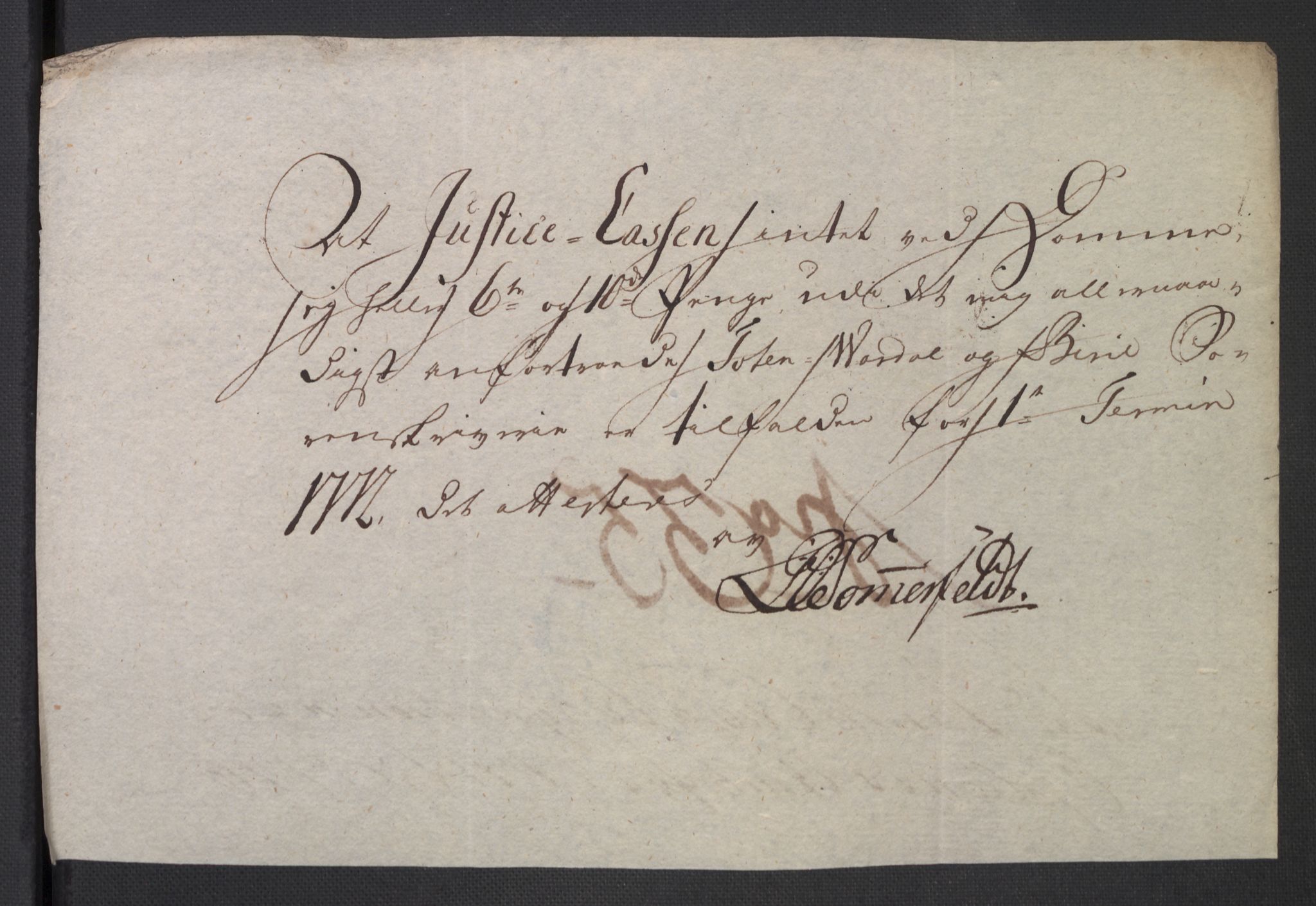 Rentekammeret inntil 1814, Reviderte regnskaper, Mindre regnskaper, AV/RA-EA-4068/Rb/L0014: Opplands amt, 1771-1779, s. 375