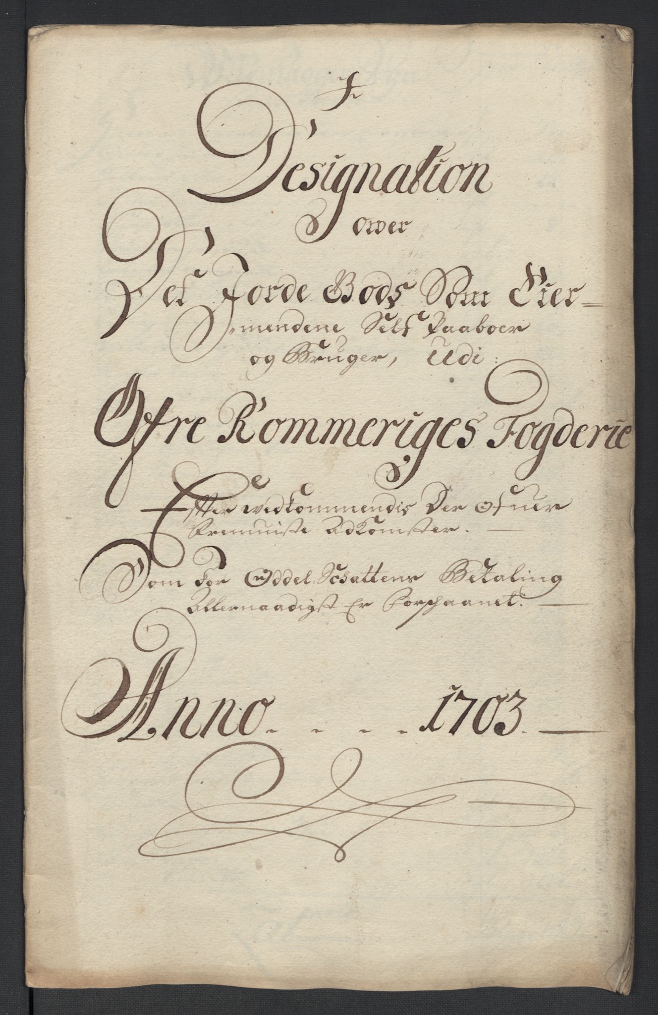 Rentekammeret inntil 1814, Reviderte regnskaper, Fogderegnskap, RA/EA-4092/R12/L0716: Fogderegnskap Øvre Romerike, 1703, s. 218