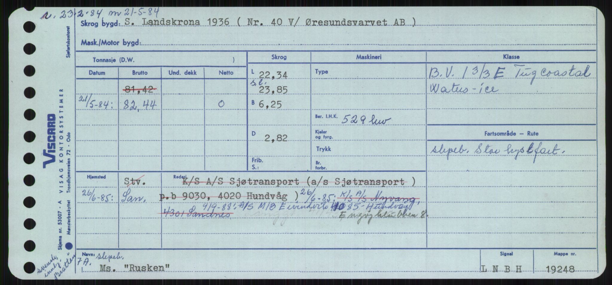Sjøfartsdirektoratet med forløpere, Skipsmålingen, RA/S-1627/H/Ha/L0004/0002: Fartøy, Mas-R / Fartøy, Odin-R, s. 899