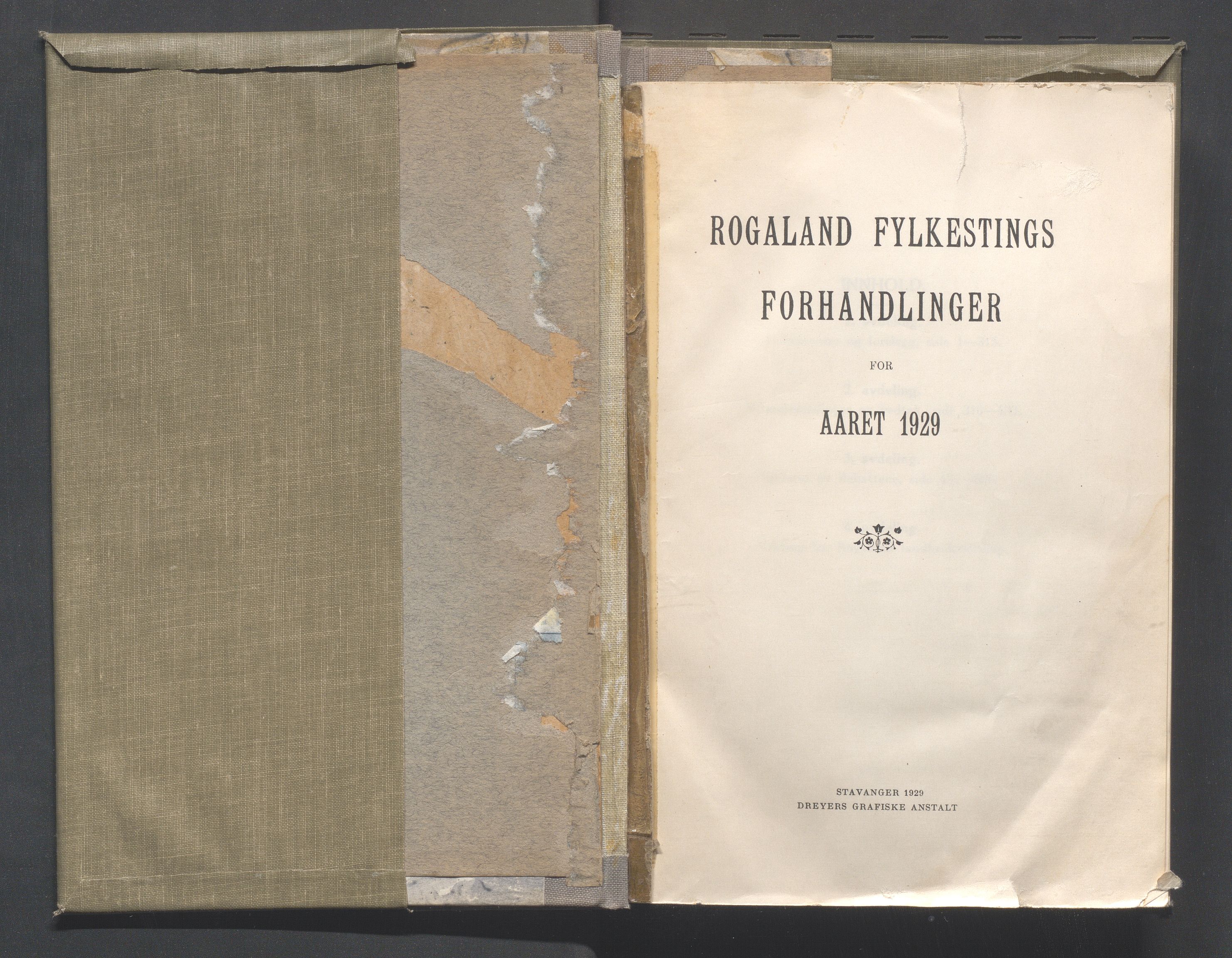 Rogaland fylkeskommune - Fylkesrådmannen , IKAR/A-900/A/Aa/Aaa/L0048: Møtebok , 1929