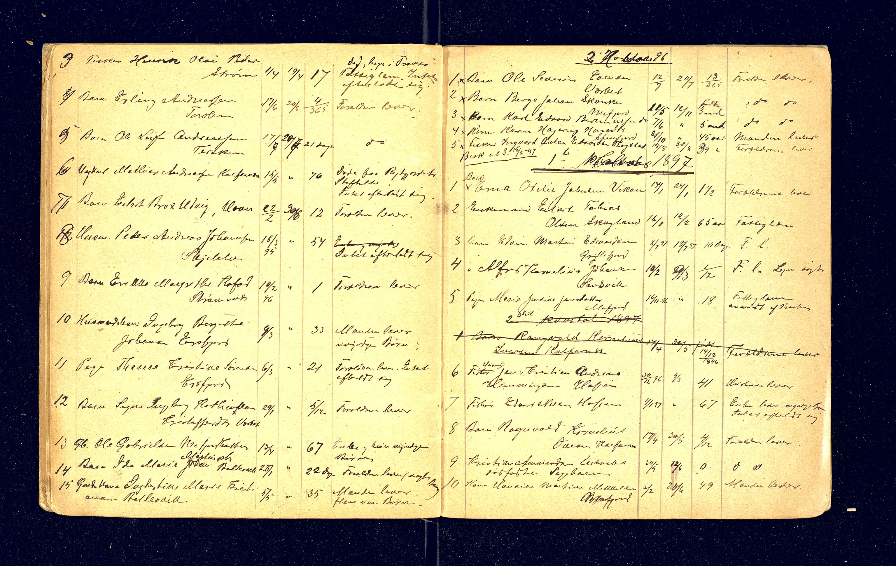 Berg og Torsken lensmannskontor, AV/SATØ-S-1274/F/Fj/Fja/L0151: Dødsfallsprotokoll, 1894-1901
