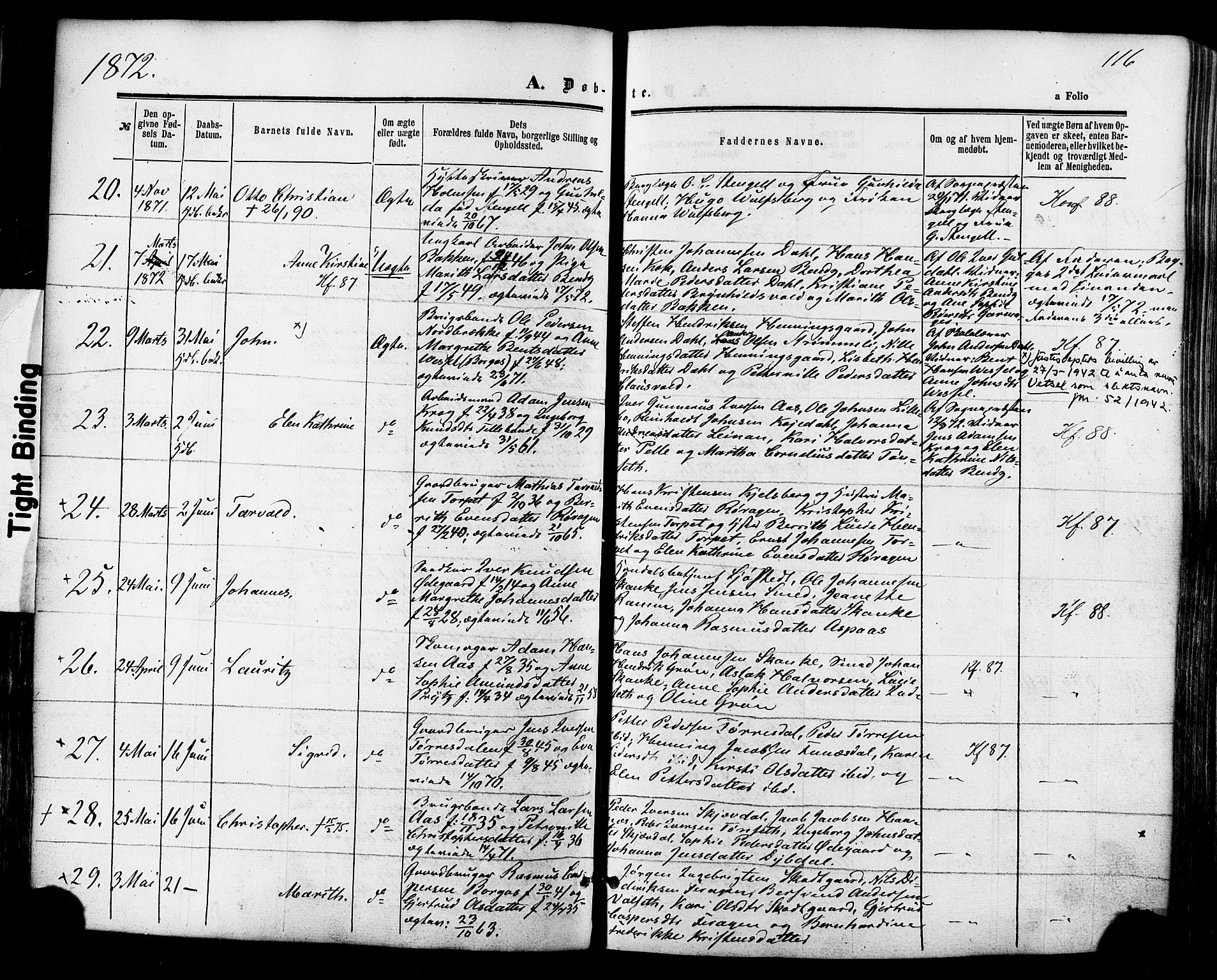 Ministerialprotokoller, klokkerbøker og fødselsregistre - Sør-Trøndelag, SAT/A-1456/681/L0932: Ministerialbok nr. 681A10, 1860-1878, s. 116